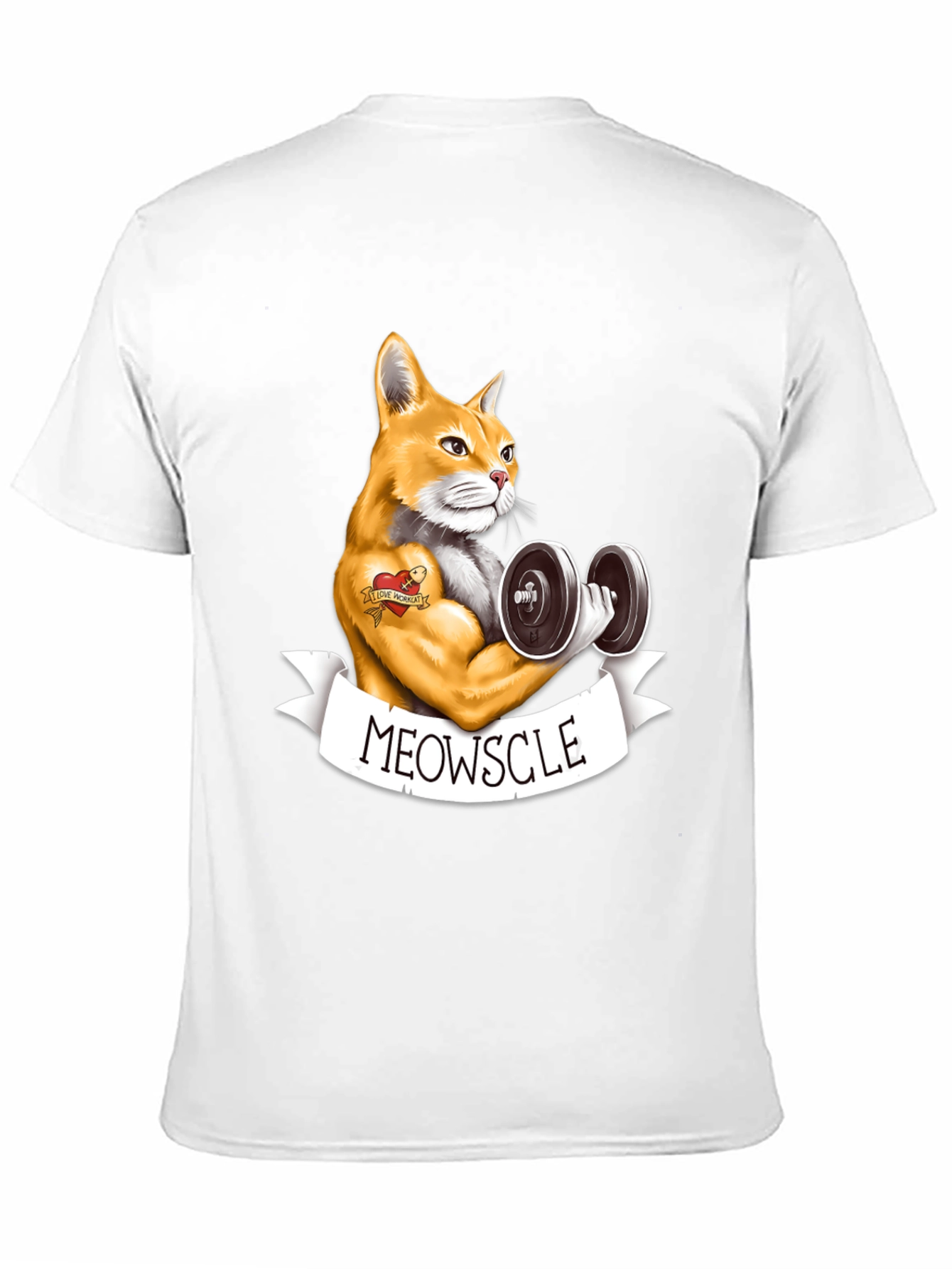 Meowscle Cat Workout T-Shirt - Funny Gym Tee