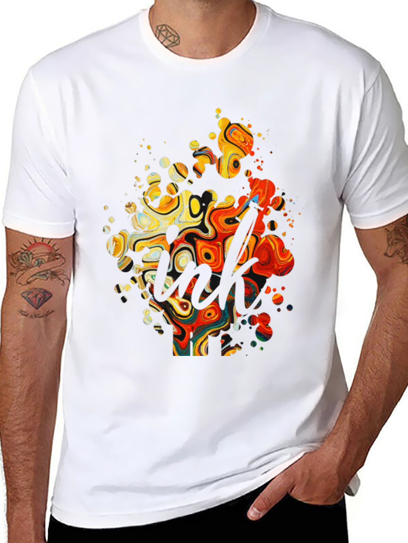 Abstract Art Graphic Black T-Shirt