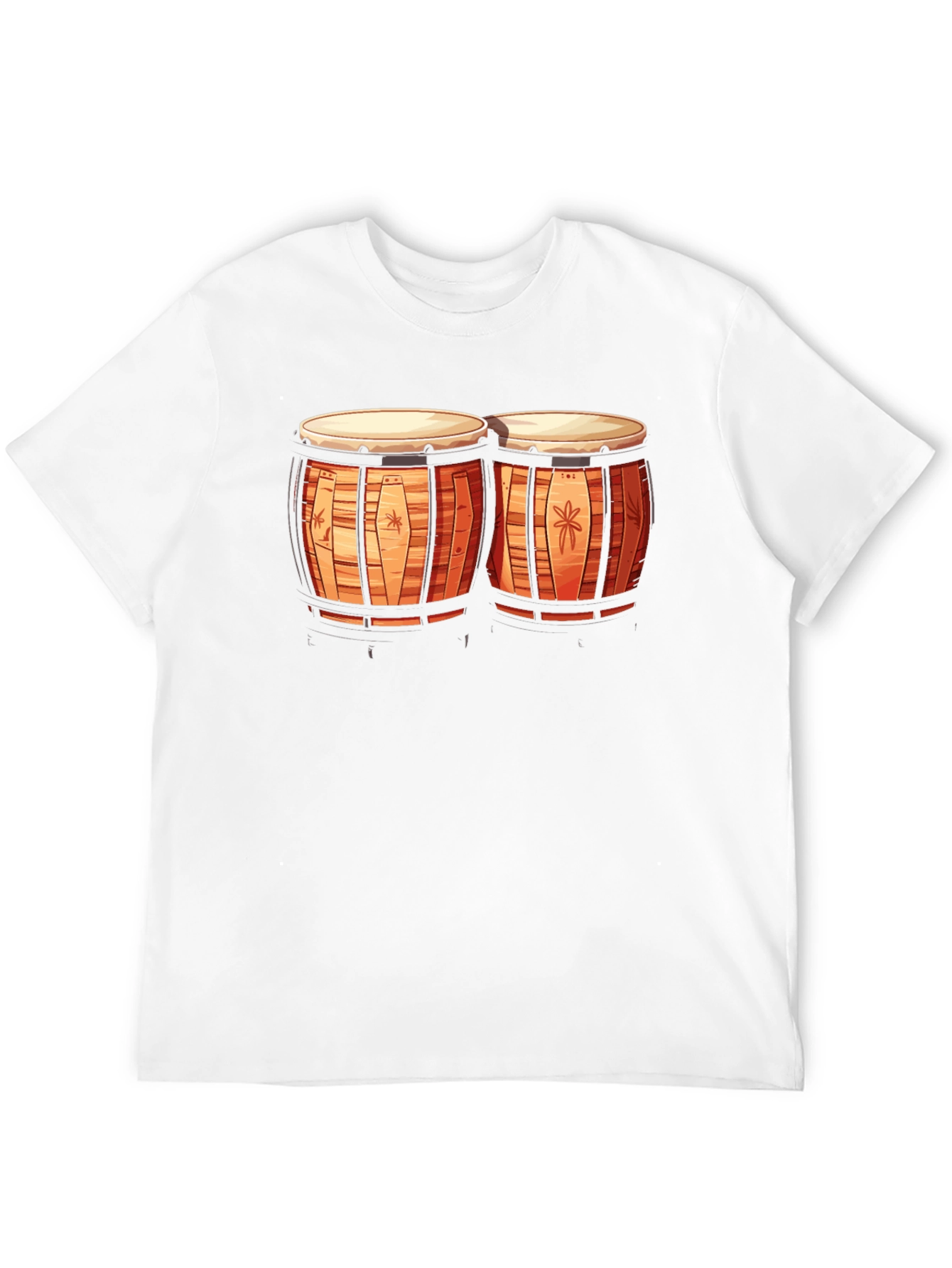 Bongo Drum Graphic Tee - Music Lovers Black T-Shirt