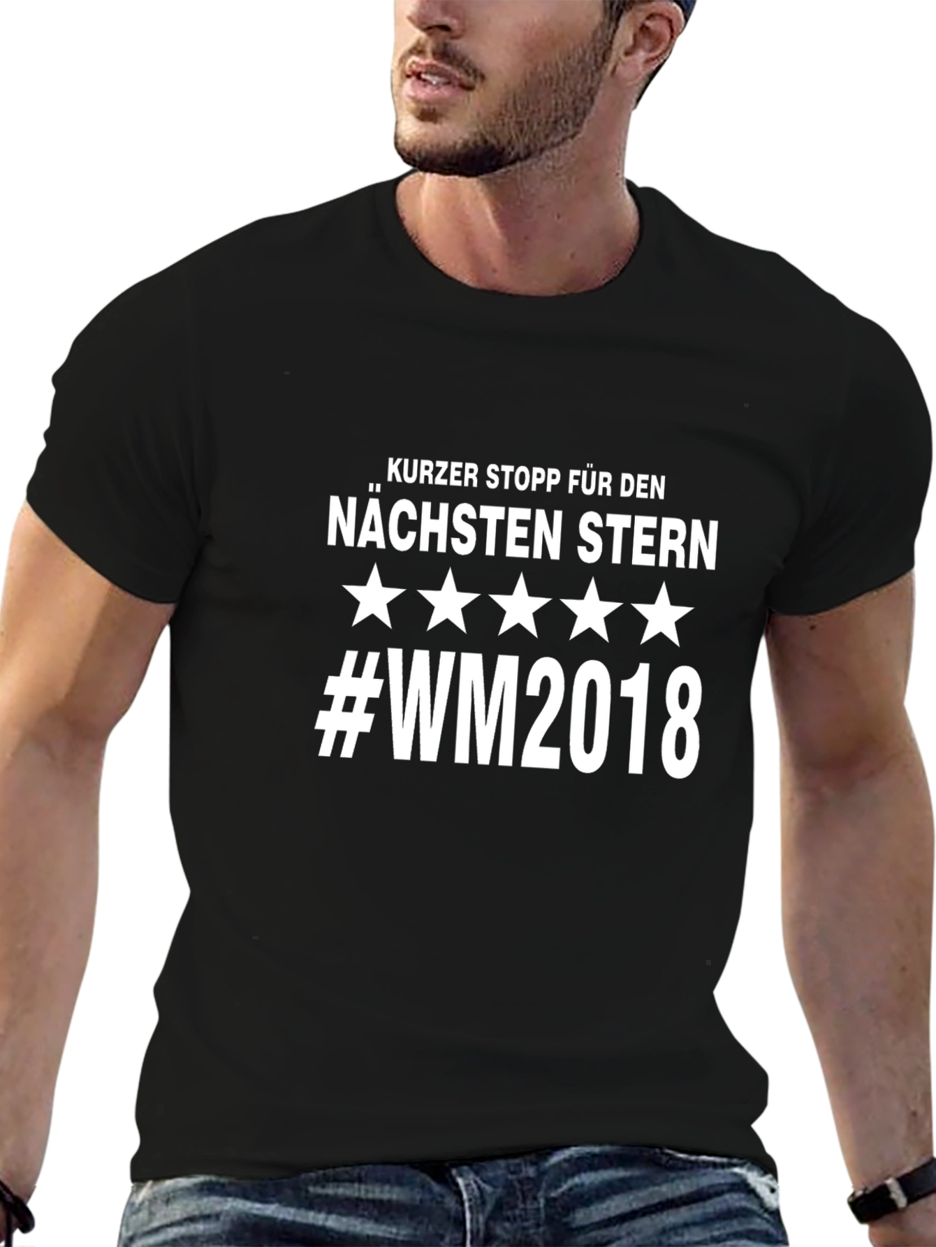 German Soccer Tee: Kurz Stop Nächsten Stern #WM2018