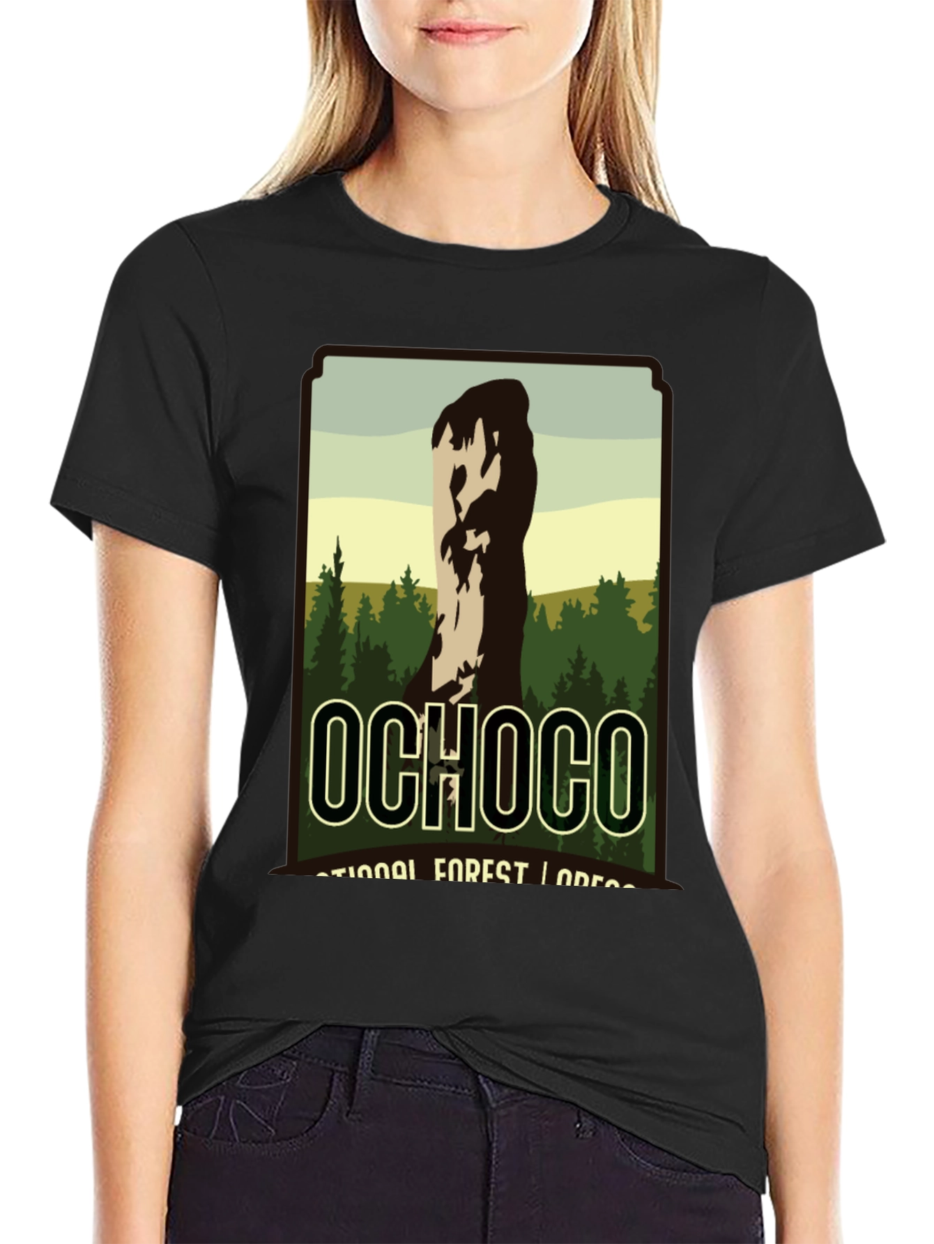 Ochoco National Forest Black Graphic T-Shirt