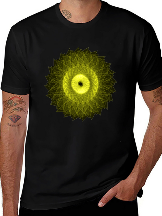 Geometric Circle Graphic Tee - Mens Black T-Shirt