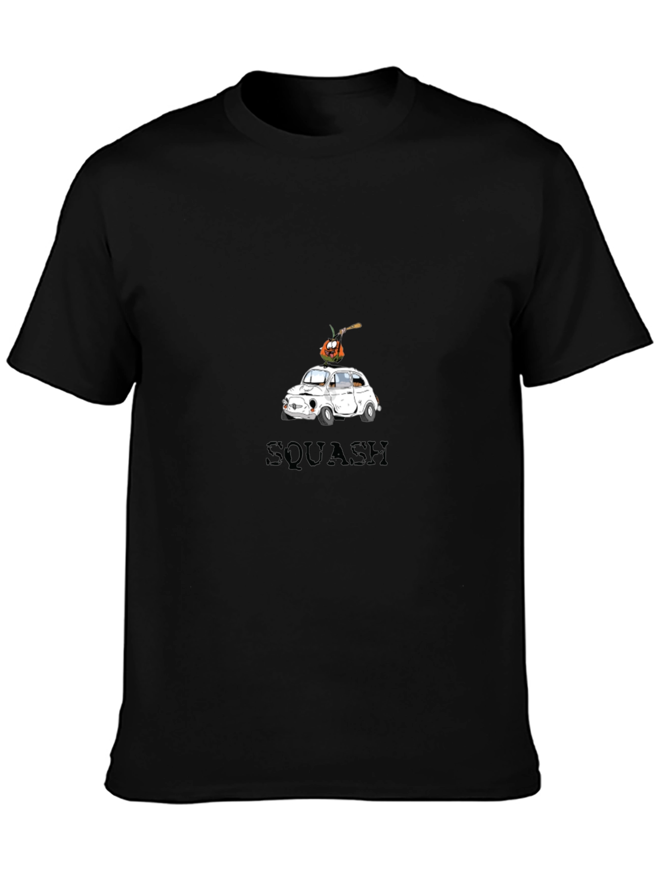 Squash Car Graphic Tee - Trendy Halloween T-Shirt