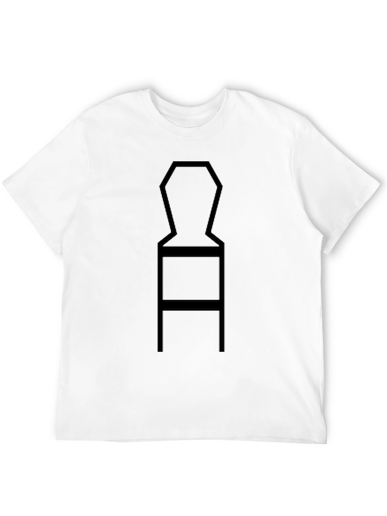 Geometric Chair Graphic Tee - Minimalist Style