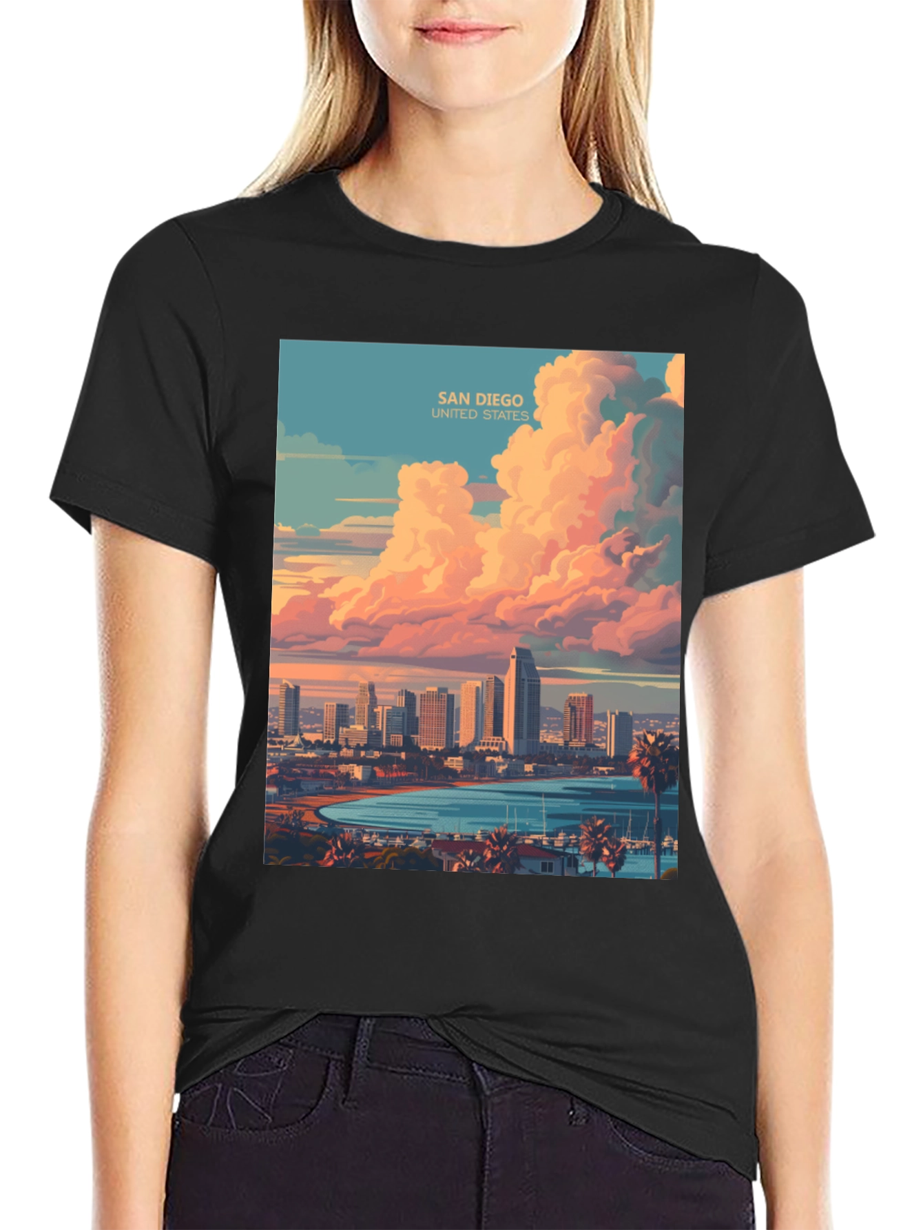 San Diego Skyline Tee - Coastal City Graphic