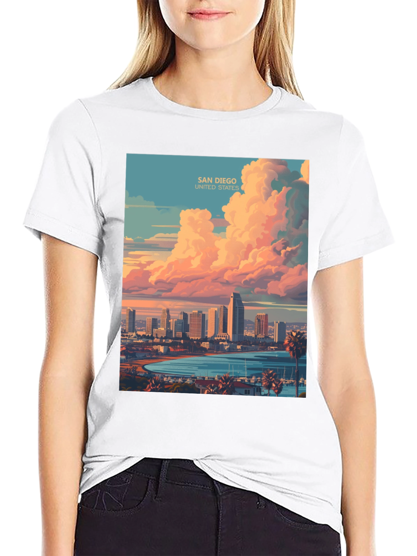 San Diego Skyline Tee - Coastal City Graphic