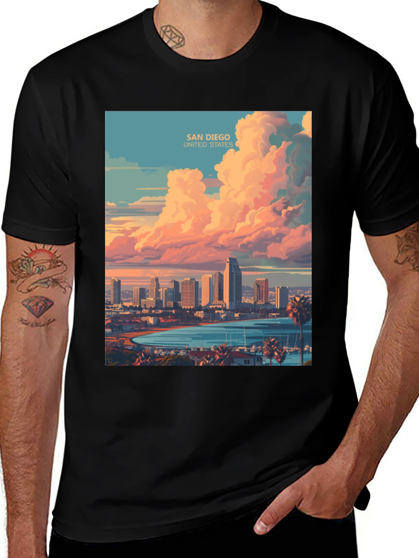 San Diego Skyline Tee - Coastal City Graphic