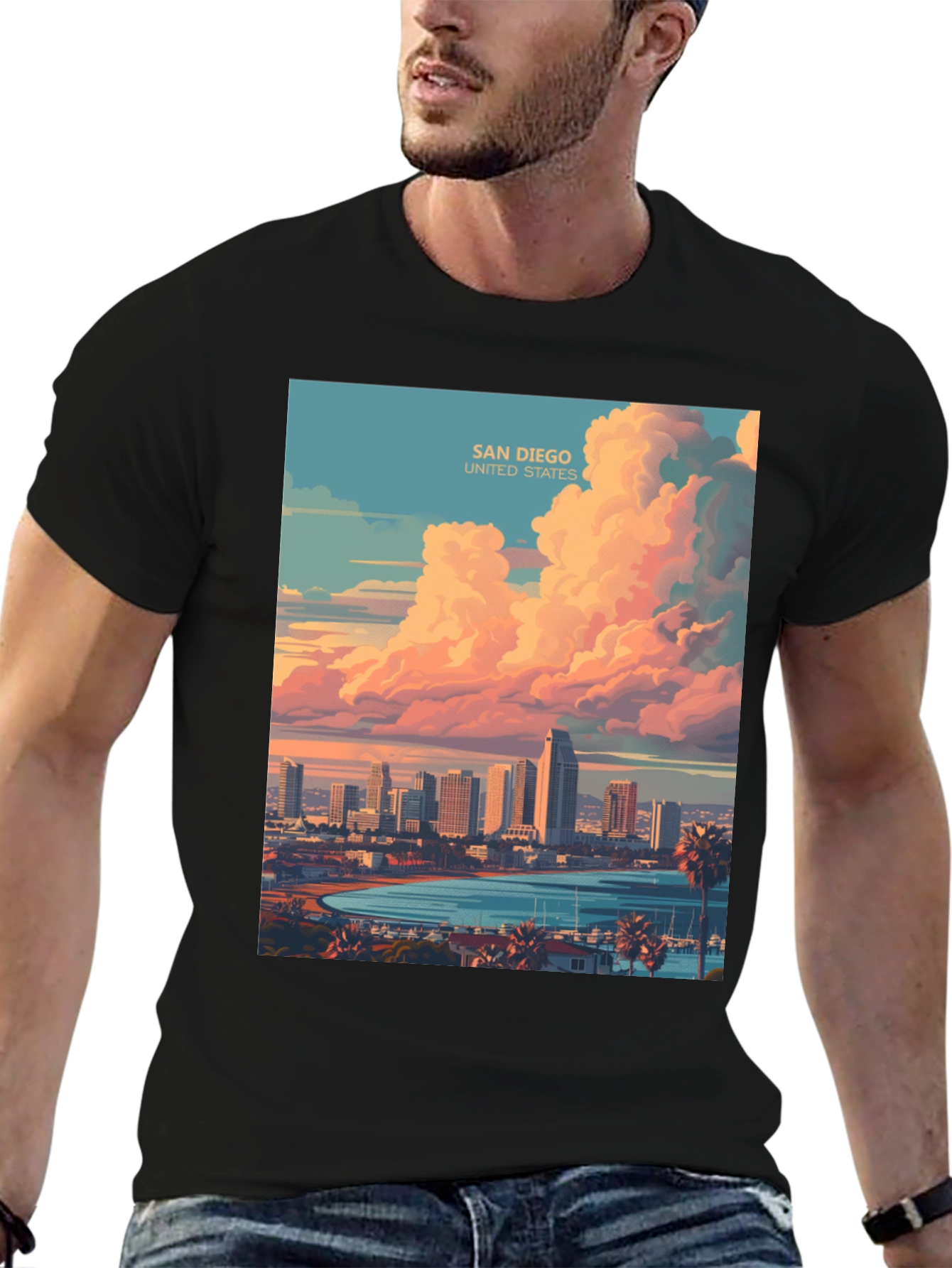 San Diego Skyline Tee - Coastal City Graphic