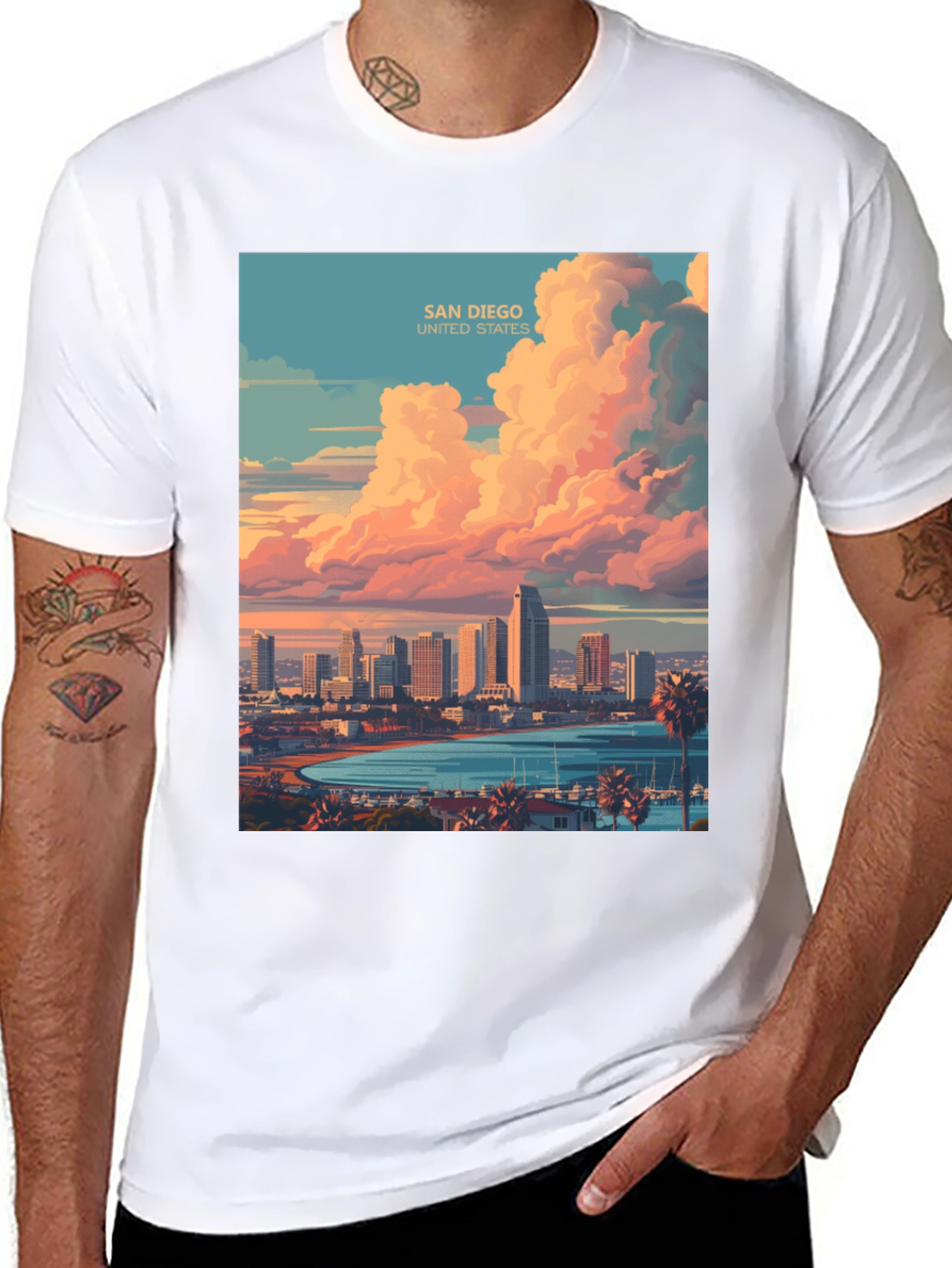 San Diego Skyline Tee - Coastal City Graphic