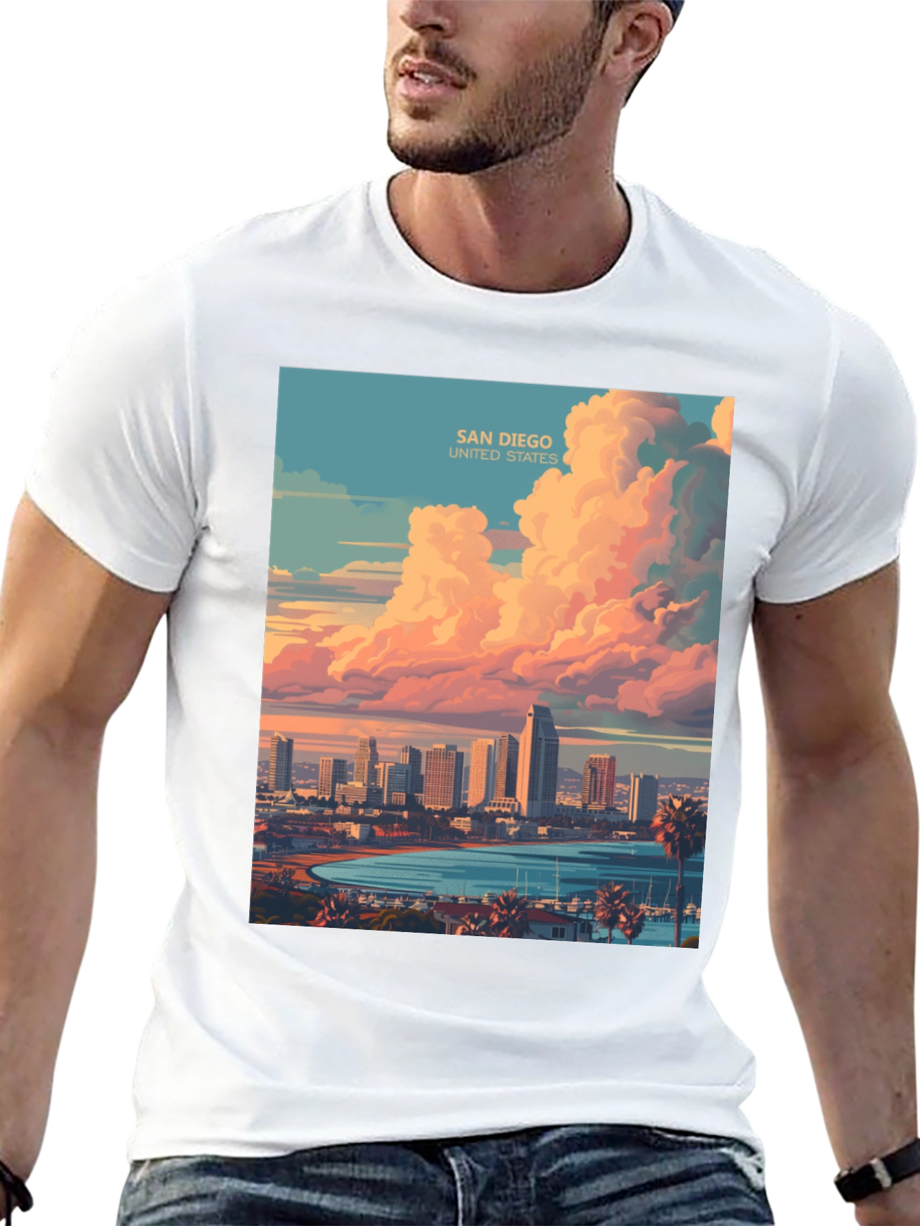 San Diego Skyline Tee - Coastal City Graphic