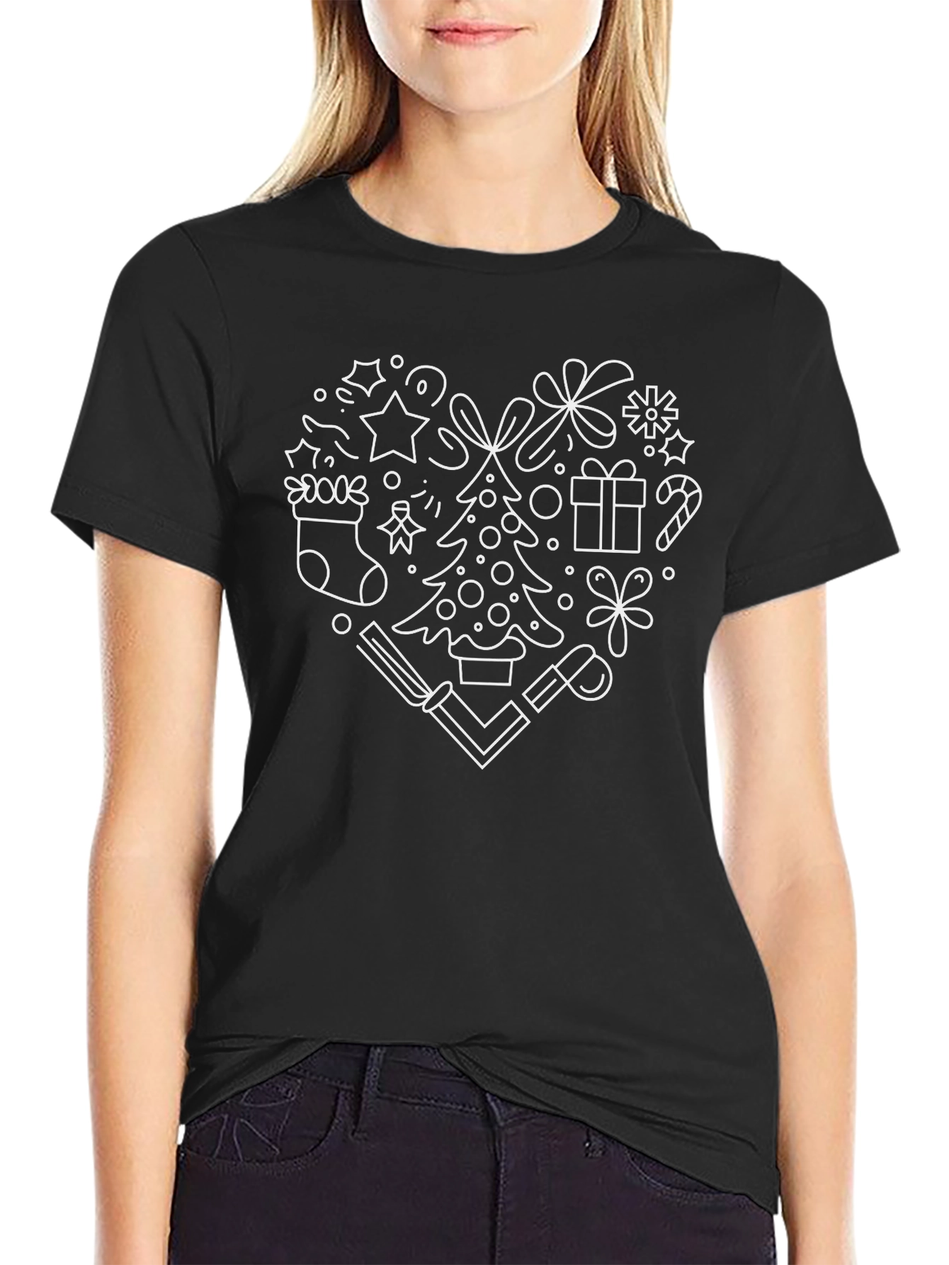 Christmas Heart T-Shirt - Holiday Season Tee