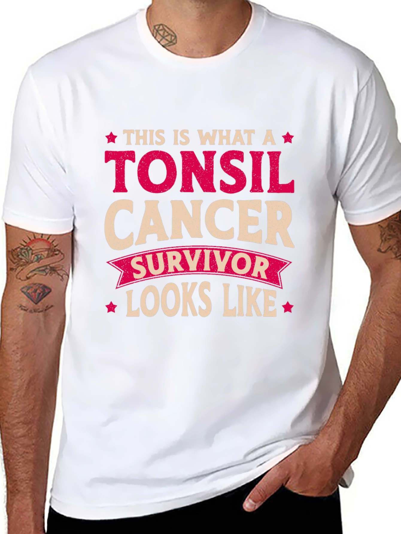 Tonsil Cancer Survivor Graphic T-Shirt