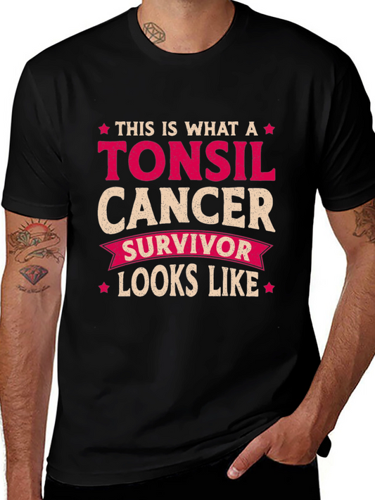 Tonsil Cancer Survivor Graphic T-Shirt
