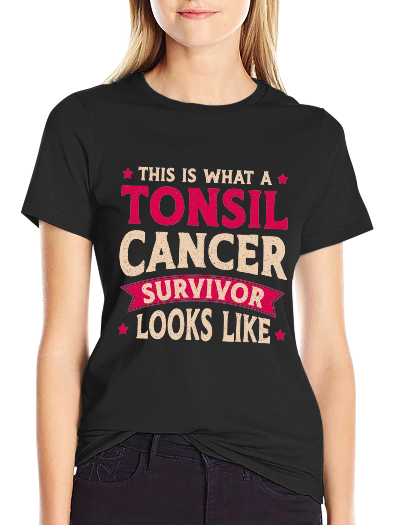 Tonsil Cancer Survivor Graphic T-Shirt