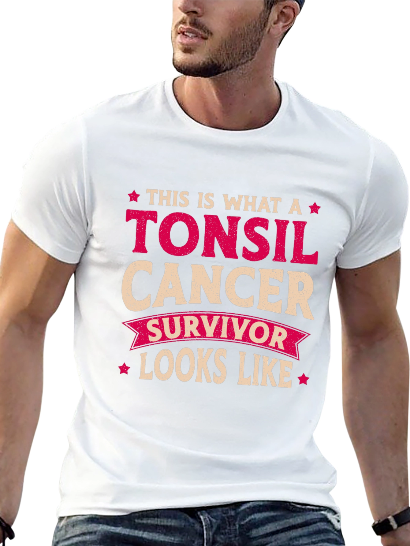 Tonsil Cancer Survivor Graphic T-Shirt