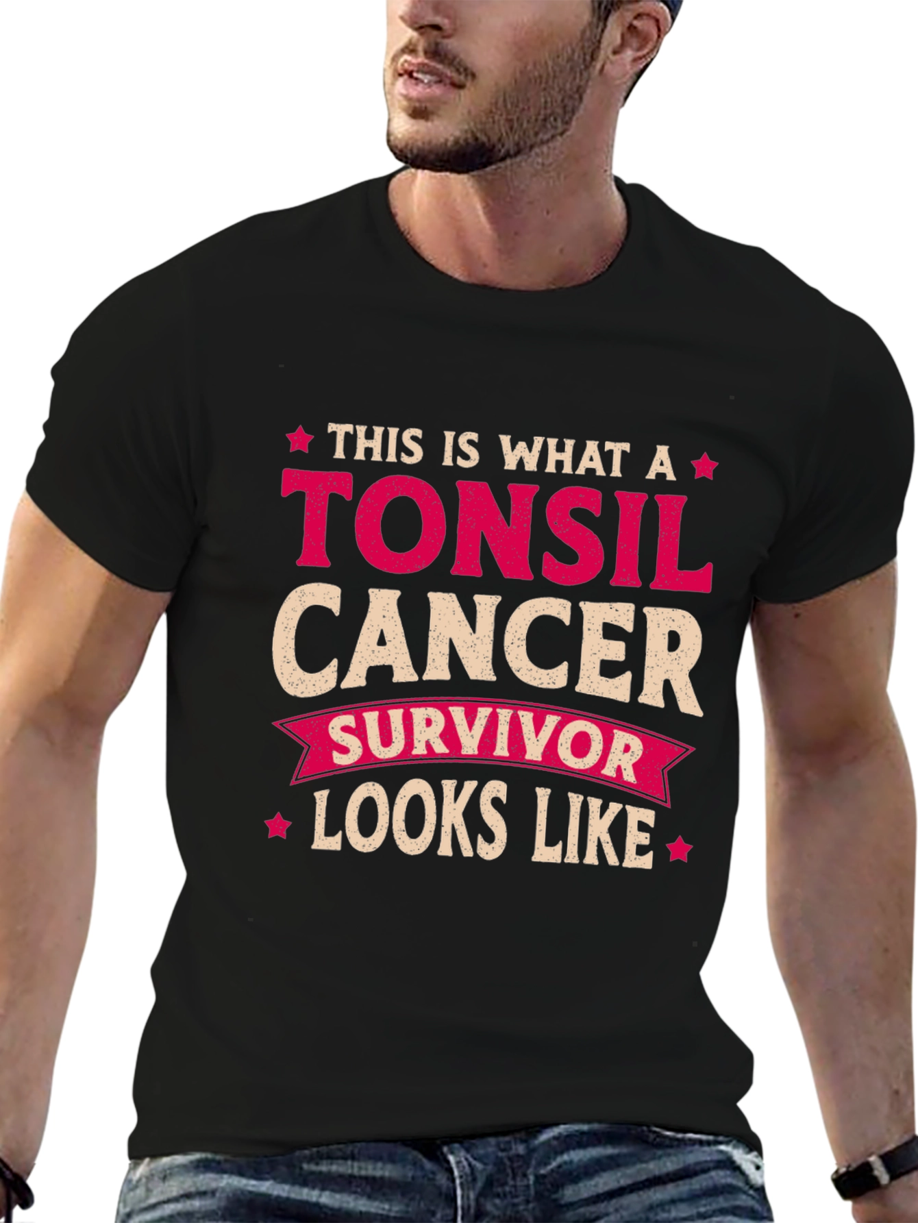 Tonsil Cancer Survivor Graphic T-Shirt