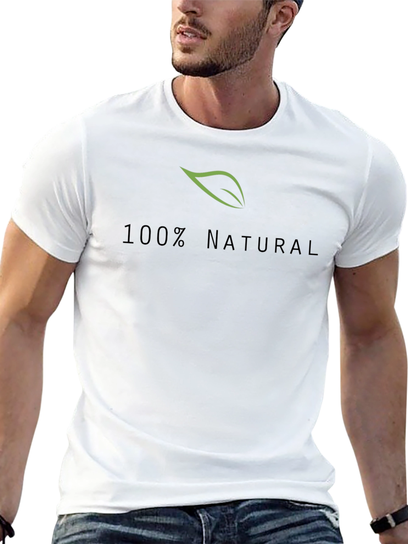 100% Natural Black T-Shirt - Eco Friendly