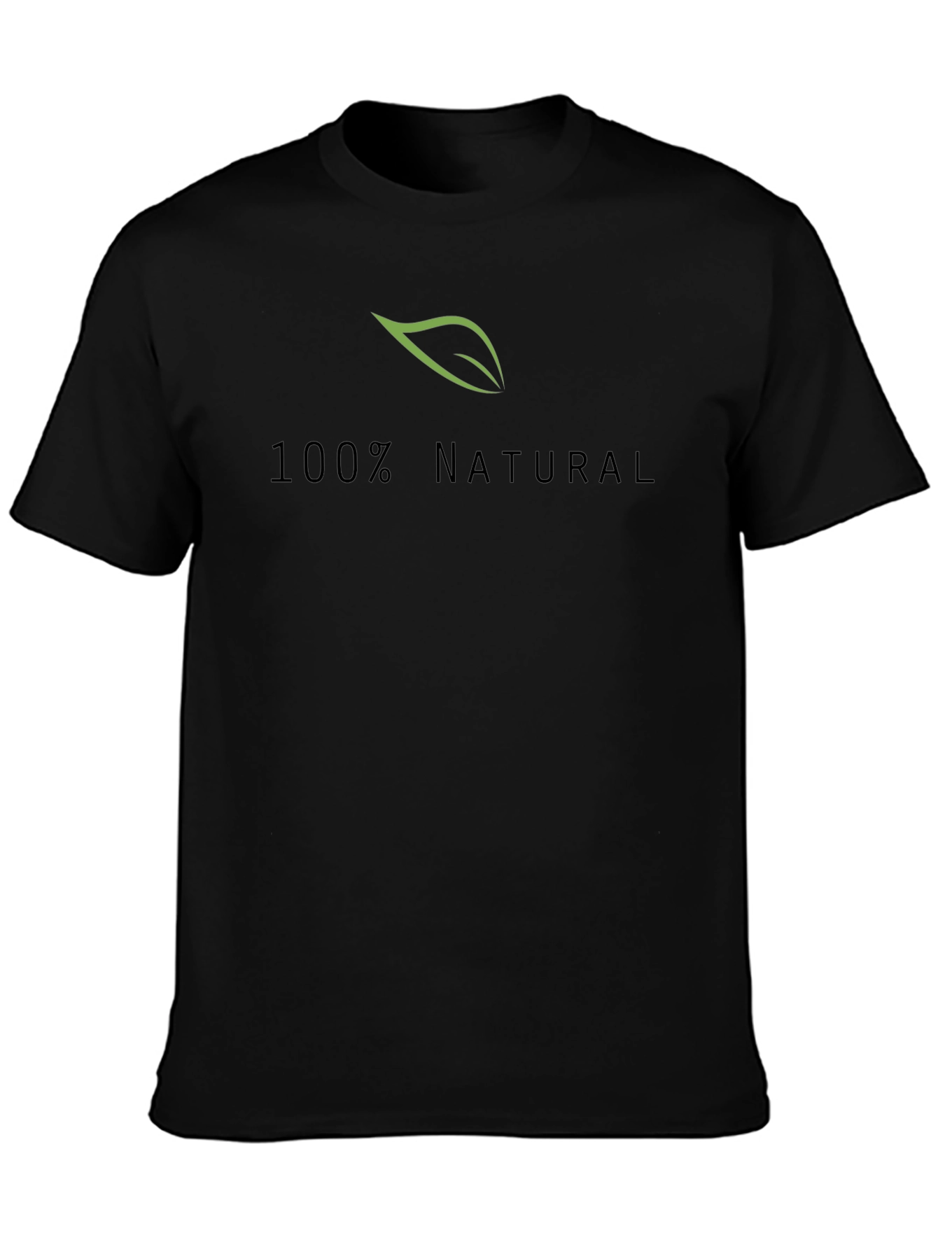 100% Natural Black T-Shirt - Eco Friendly