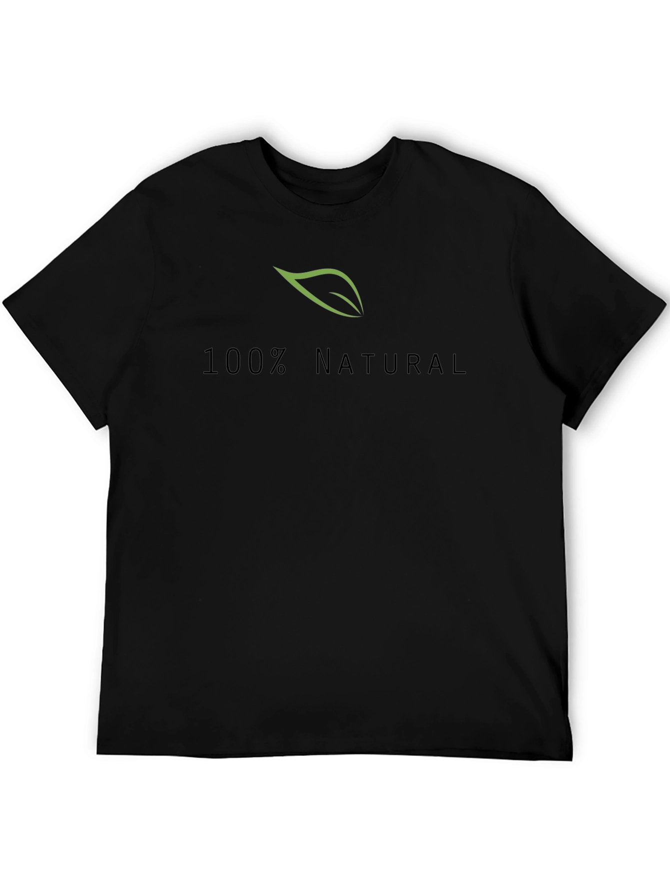 100% Natural Black T-Shirt - Eco Friendly
