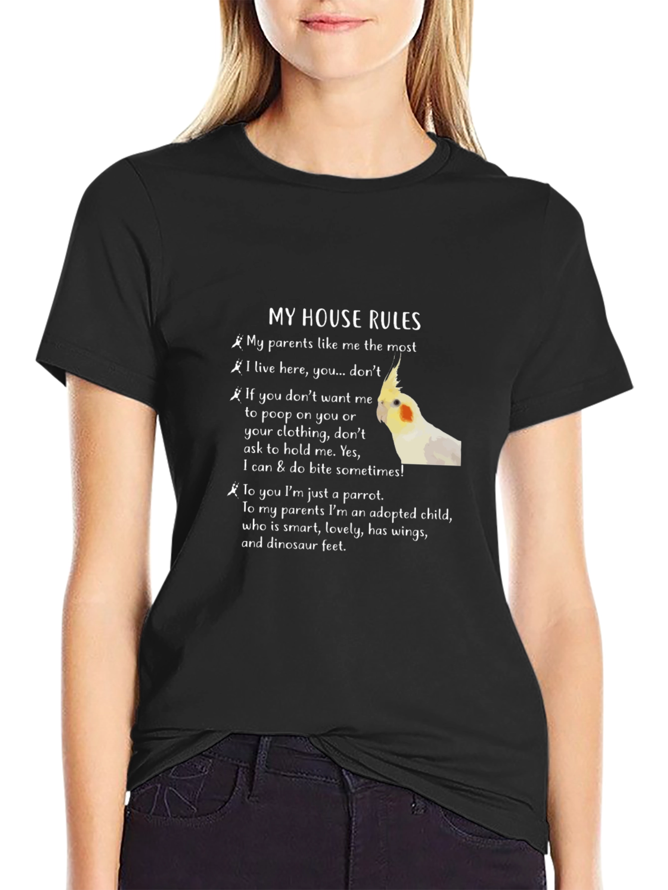 My House Rules Cockatiel T-Shirt