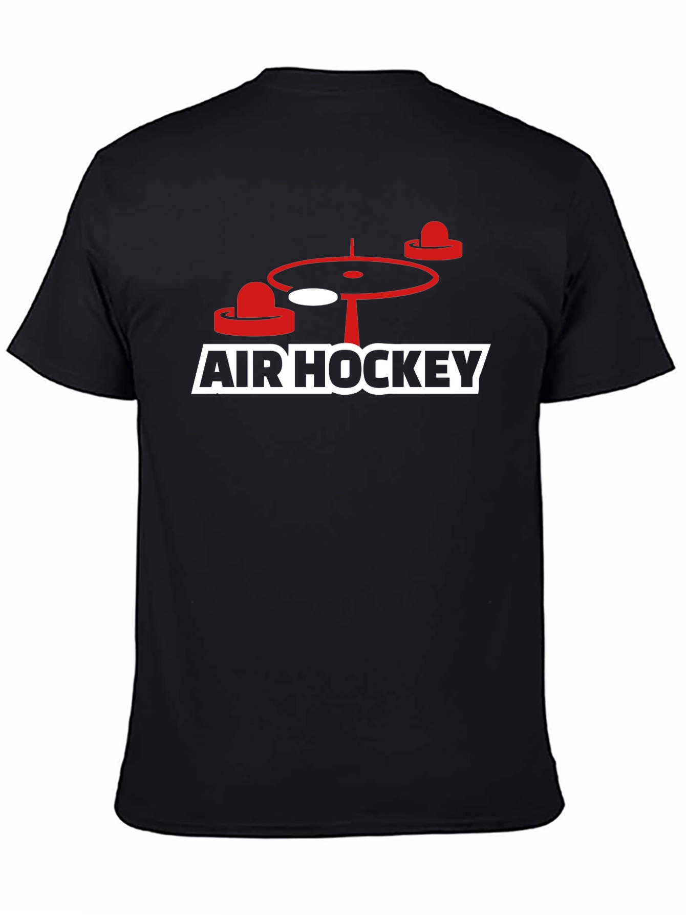 Air Hockey Graphic Tee - Black Cotton Blend