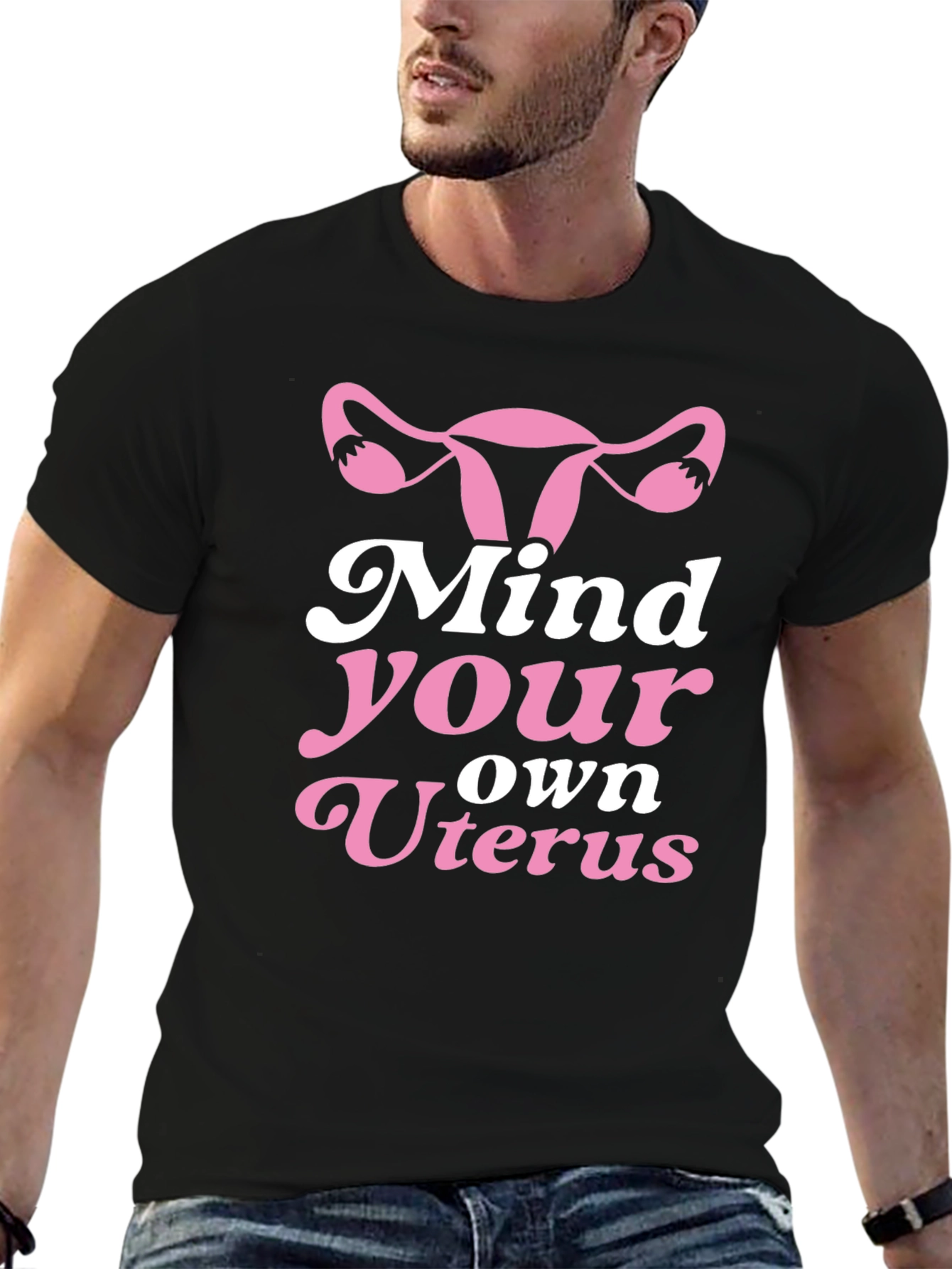 Mind Your Own Uterus Graphic T-Shirt Feminist Tee