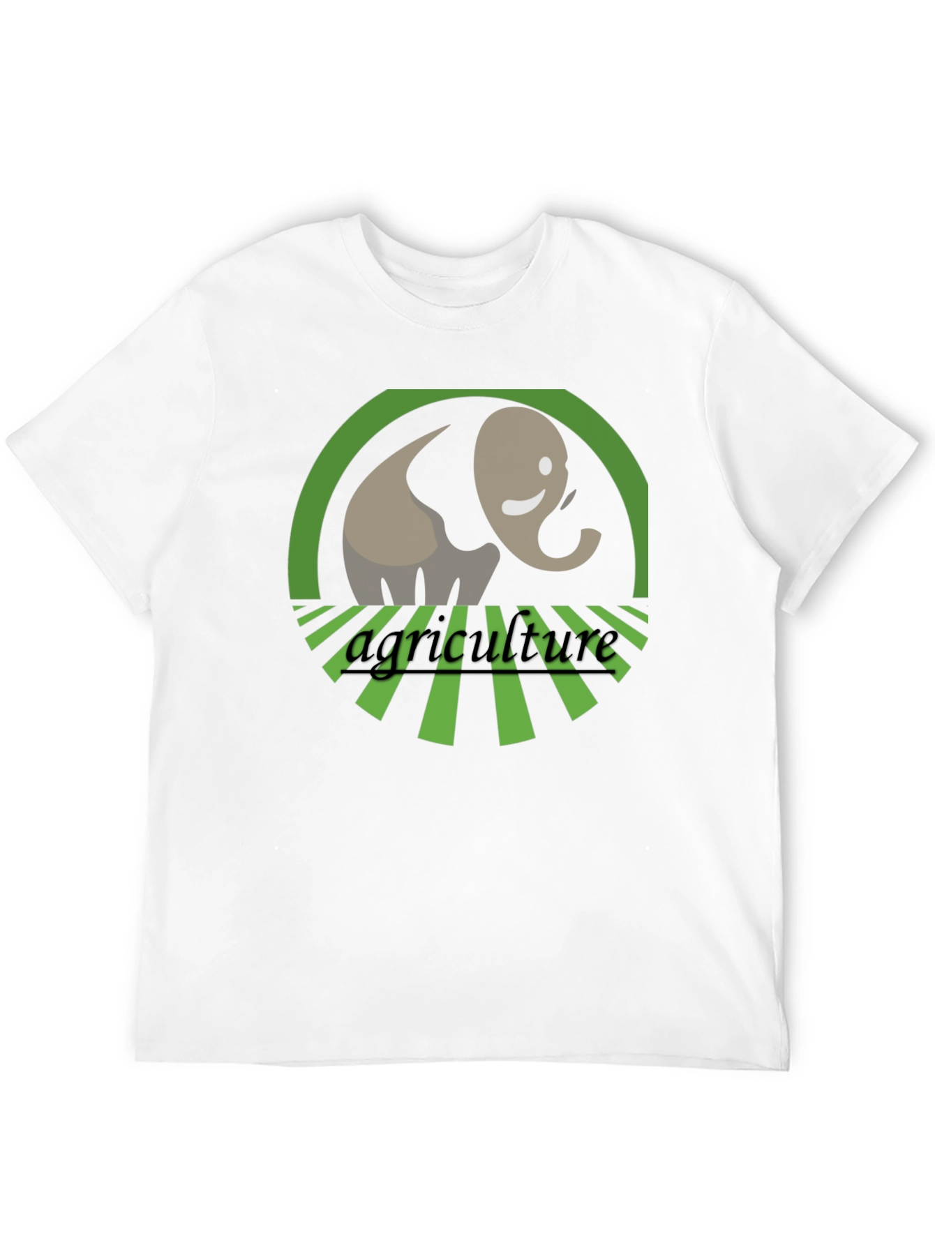 Agriculture Elephant Graphic Tee - Black Cotton Blend