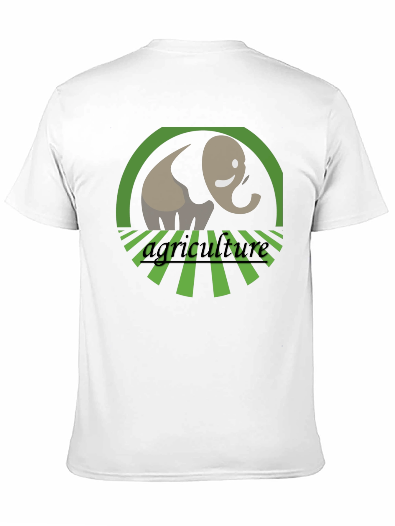 Agriculture Elephant Graphic Tee - Black Cotton Blend