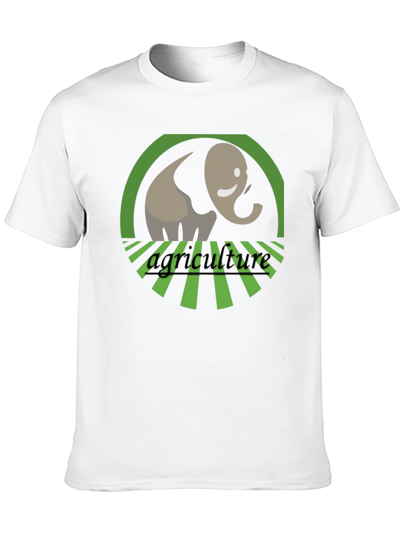 Agriculture Elephant Graphic Tee - Black Cotton Blend