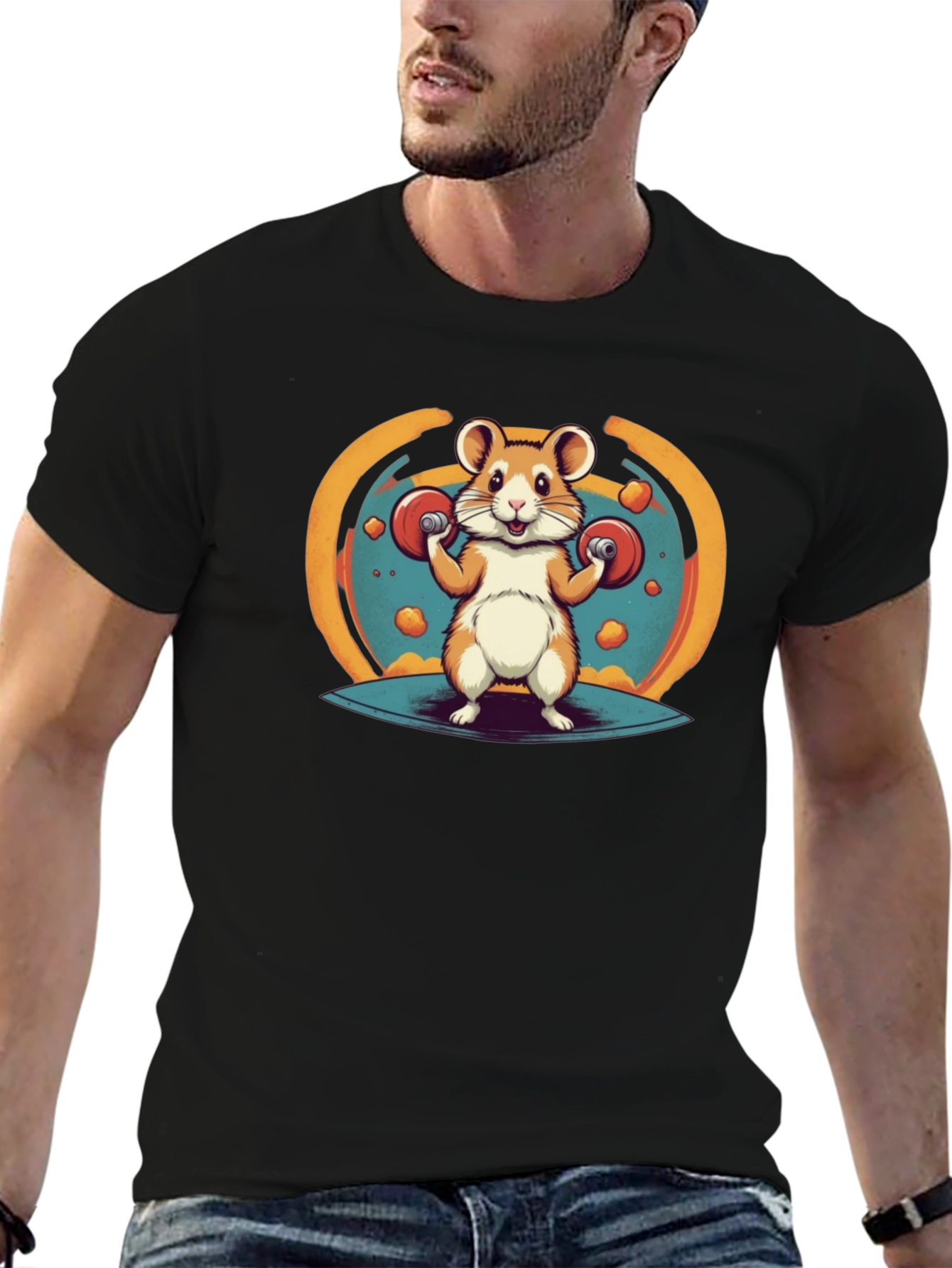 Hamster Gym T-Shirt - Funny Workout Tee