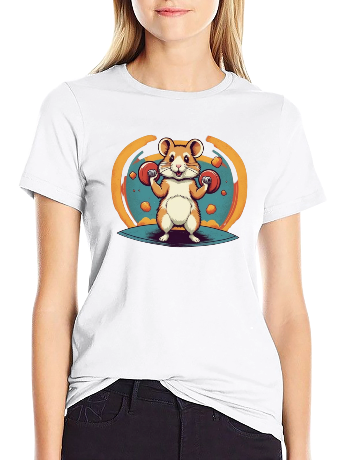 Hamster Gym T-Shirt - Funny Workout Tee