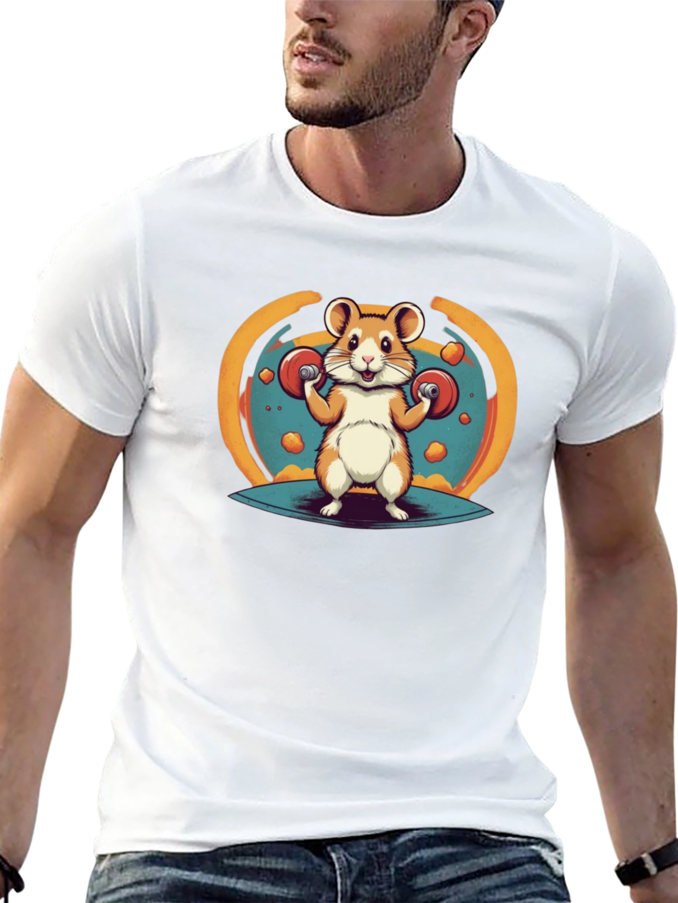 Hamster Gym T-Shirt - Funny Workout Tee