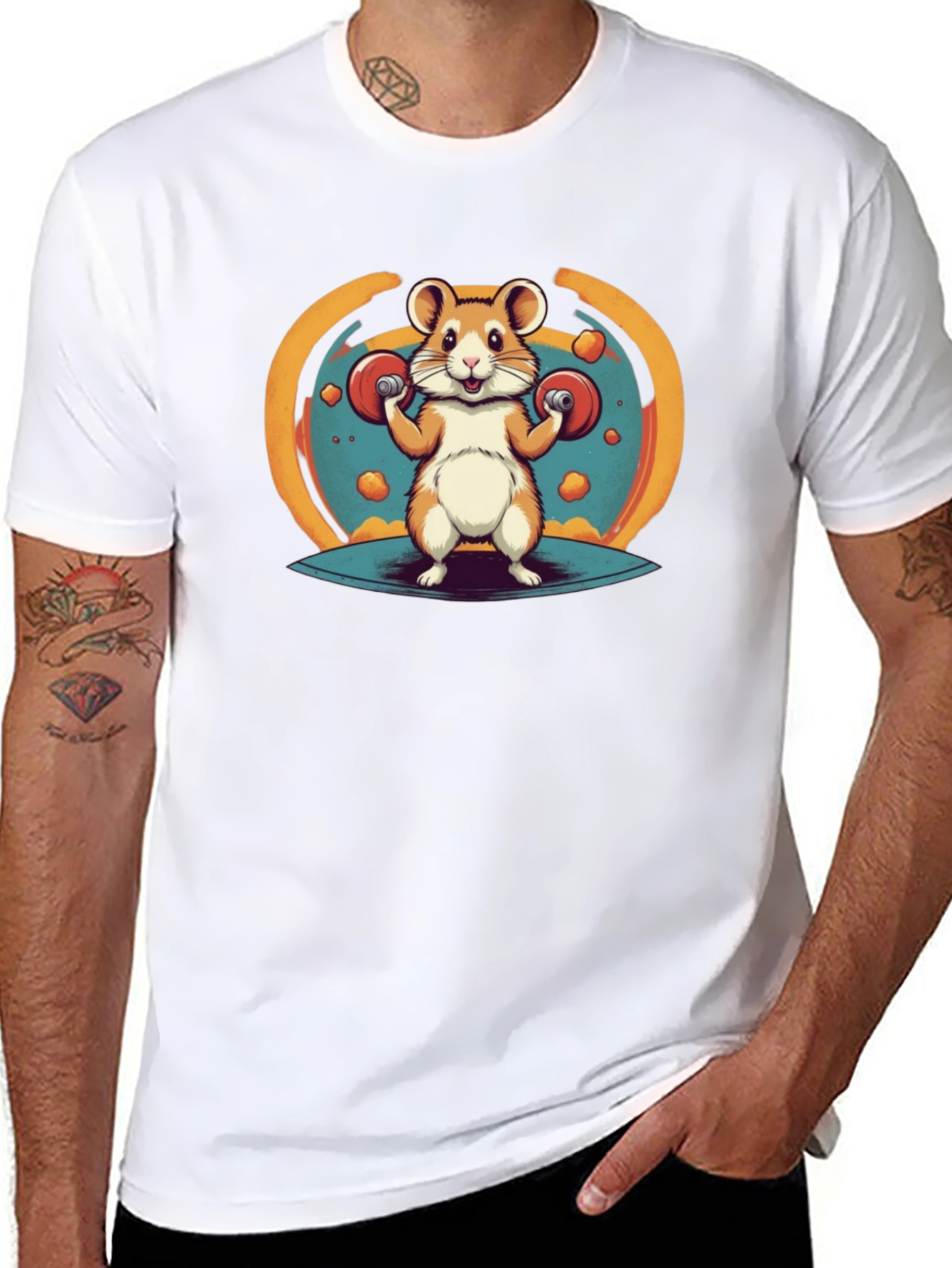 Hamster Gym T-Shirt - Funny Workout Tee