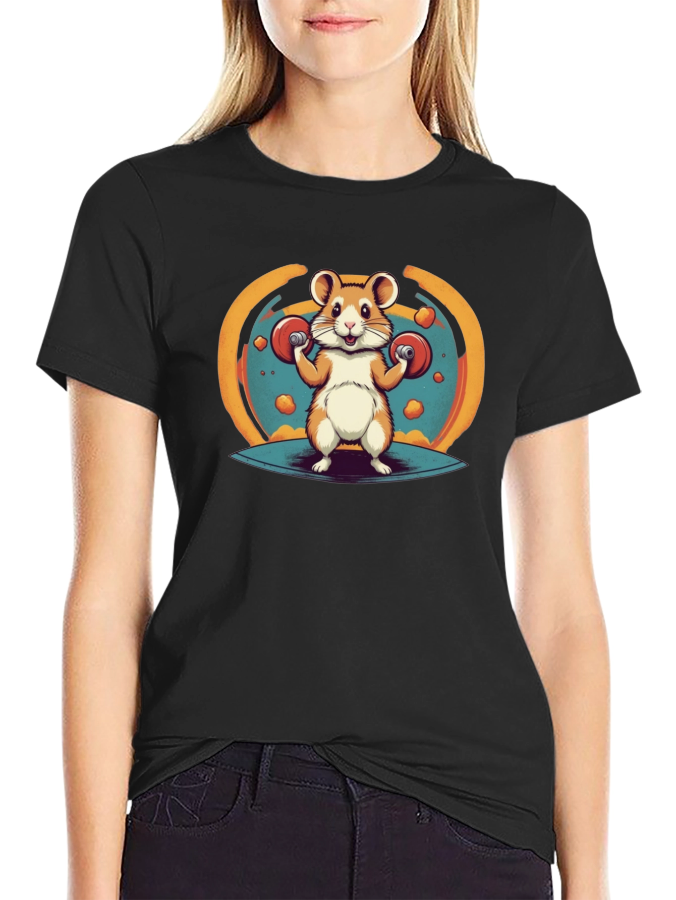 Hamster Gym T-Shirt - Funny Workout Tee