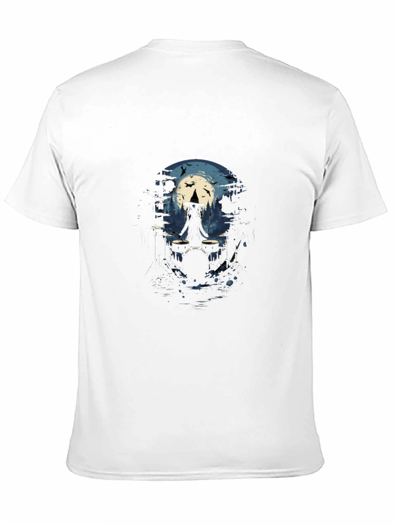 Witch Drummer Tee - Halloween Music Shirt