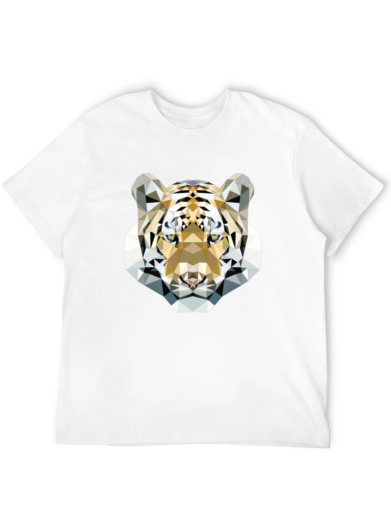 Geometric Tiger Graphic Tee - Modern & Stylish