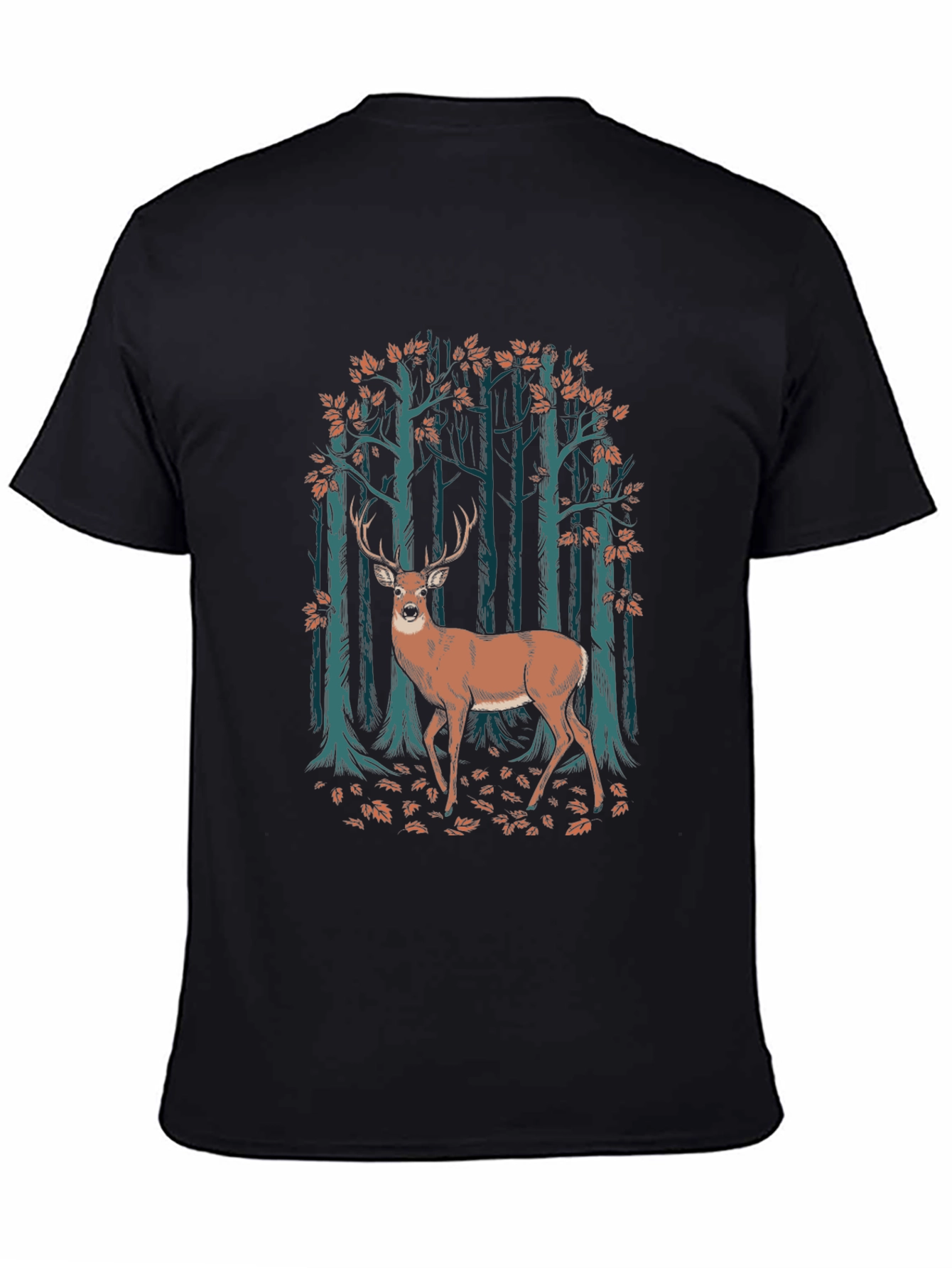 Deer in Forest Graphic T-Shirt