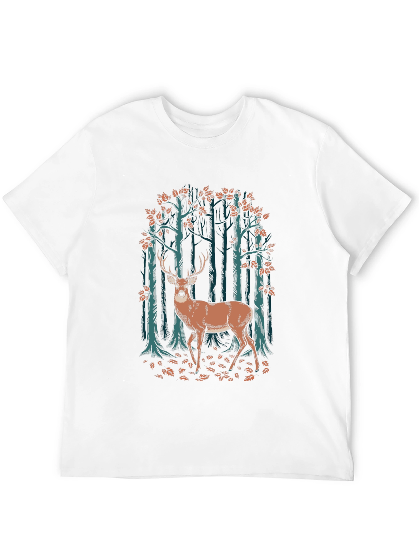 Deer in Forest Graphic T-Shirt