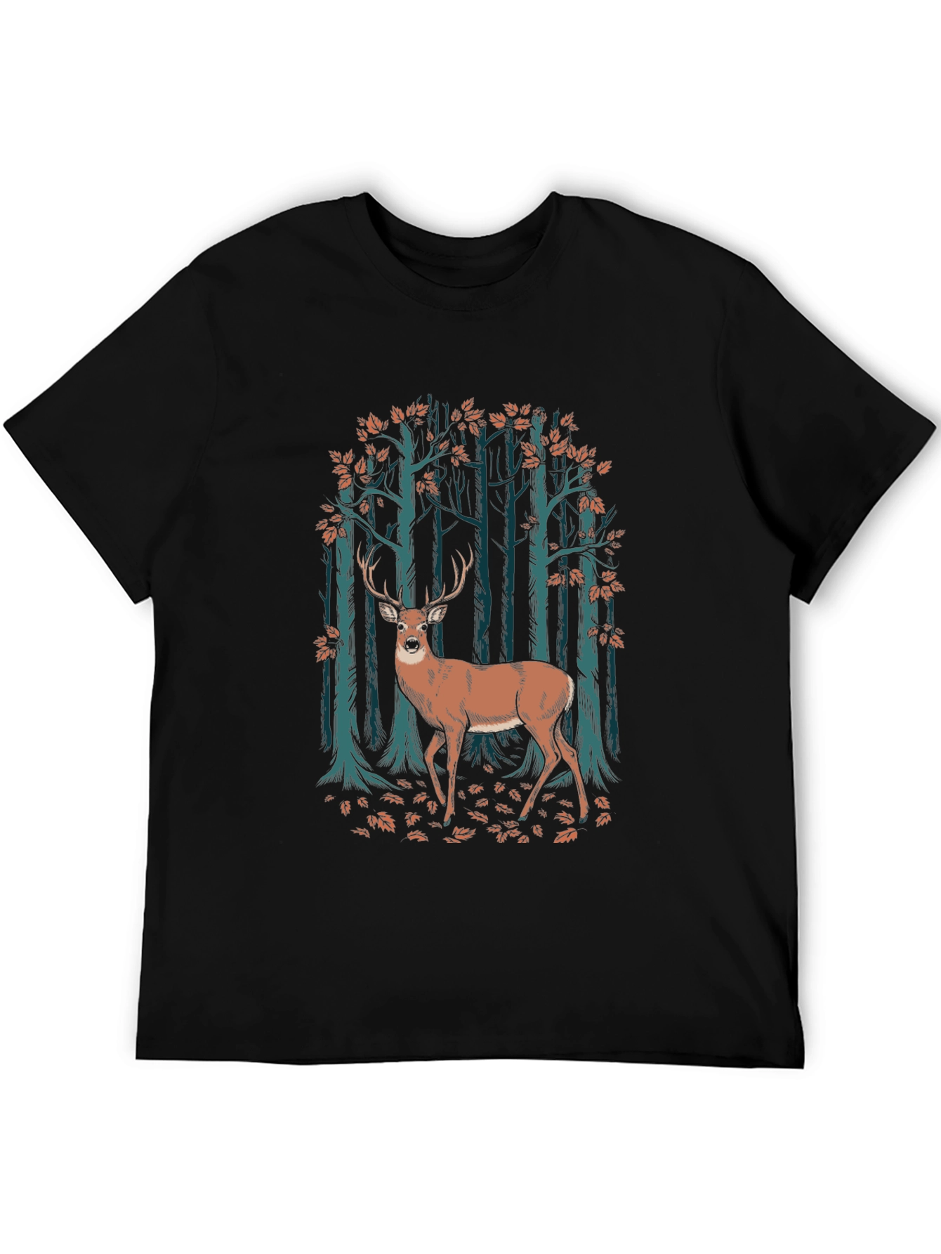 Deer in Forest Graphic T-Shirt