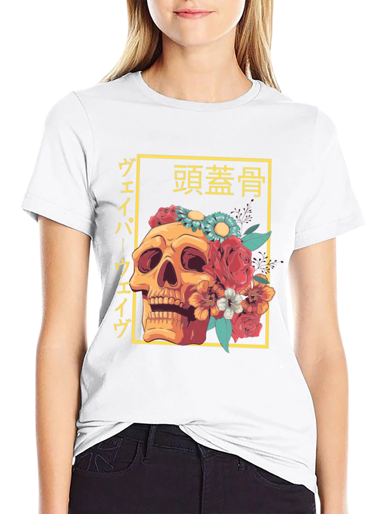 Skull & Flowers Graphic Tee