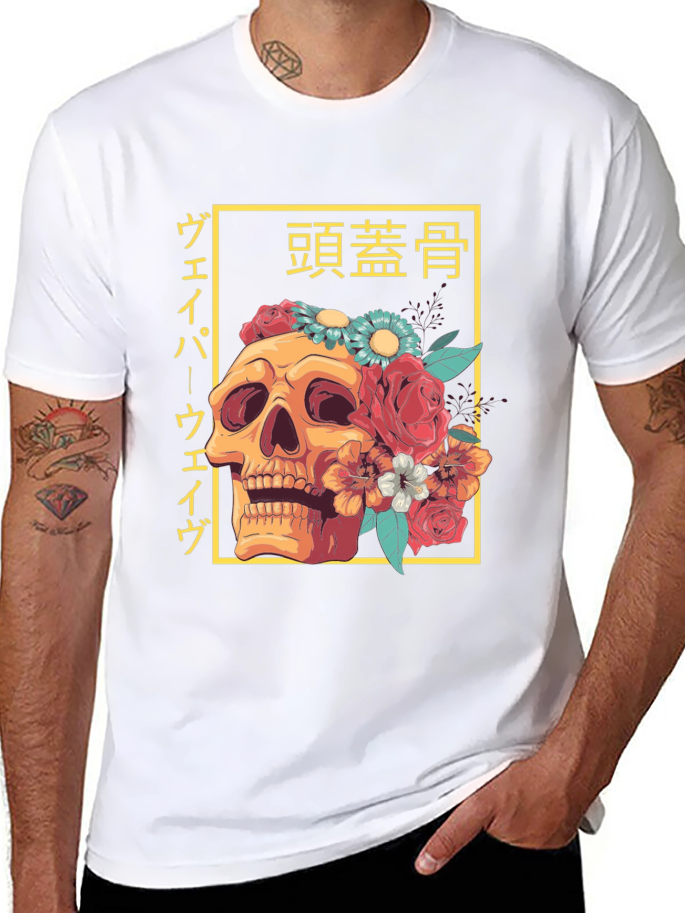 Skull & Flowers Graphic Tee