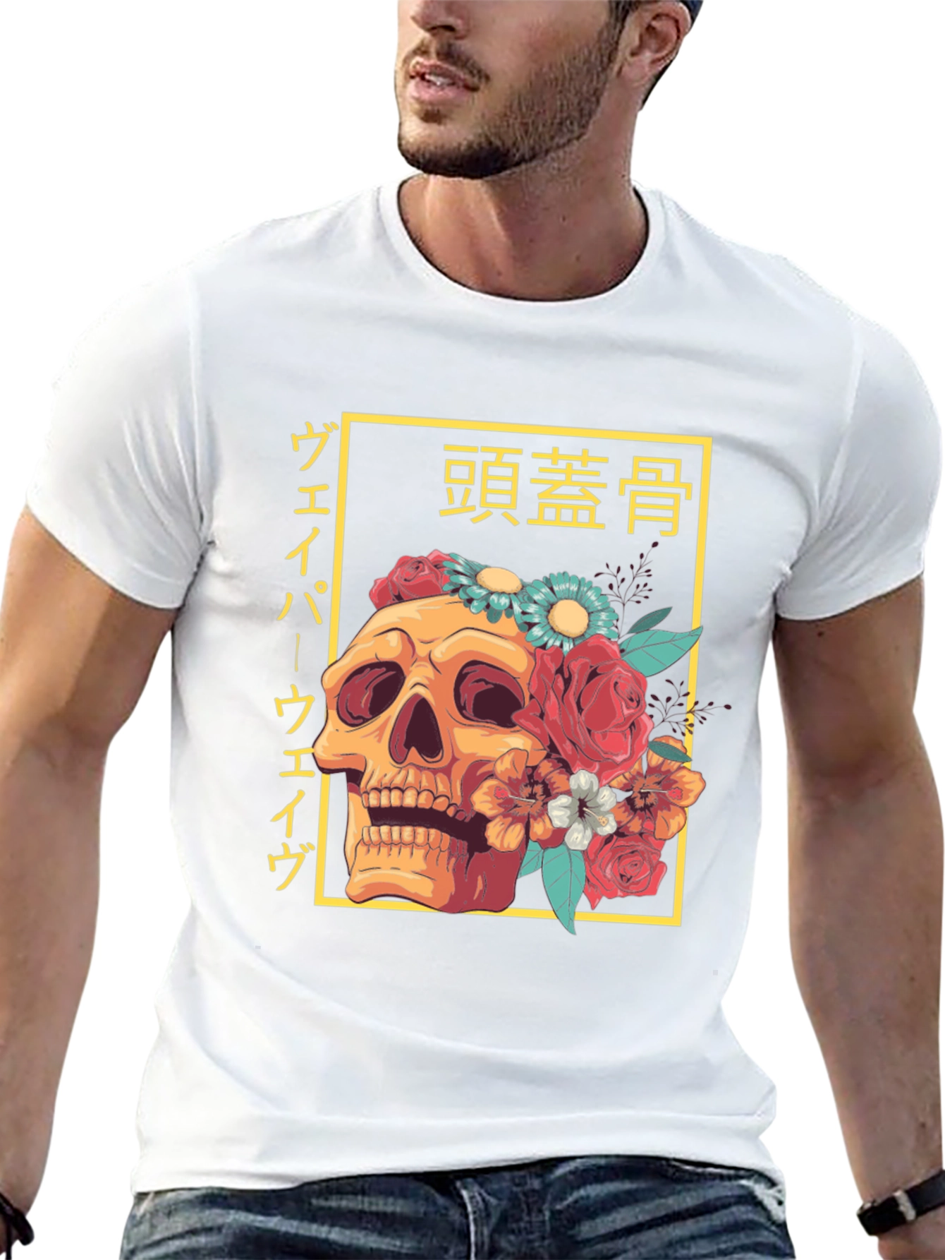 Skull & Flowers Graphic Tee