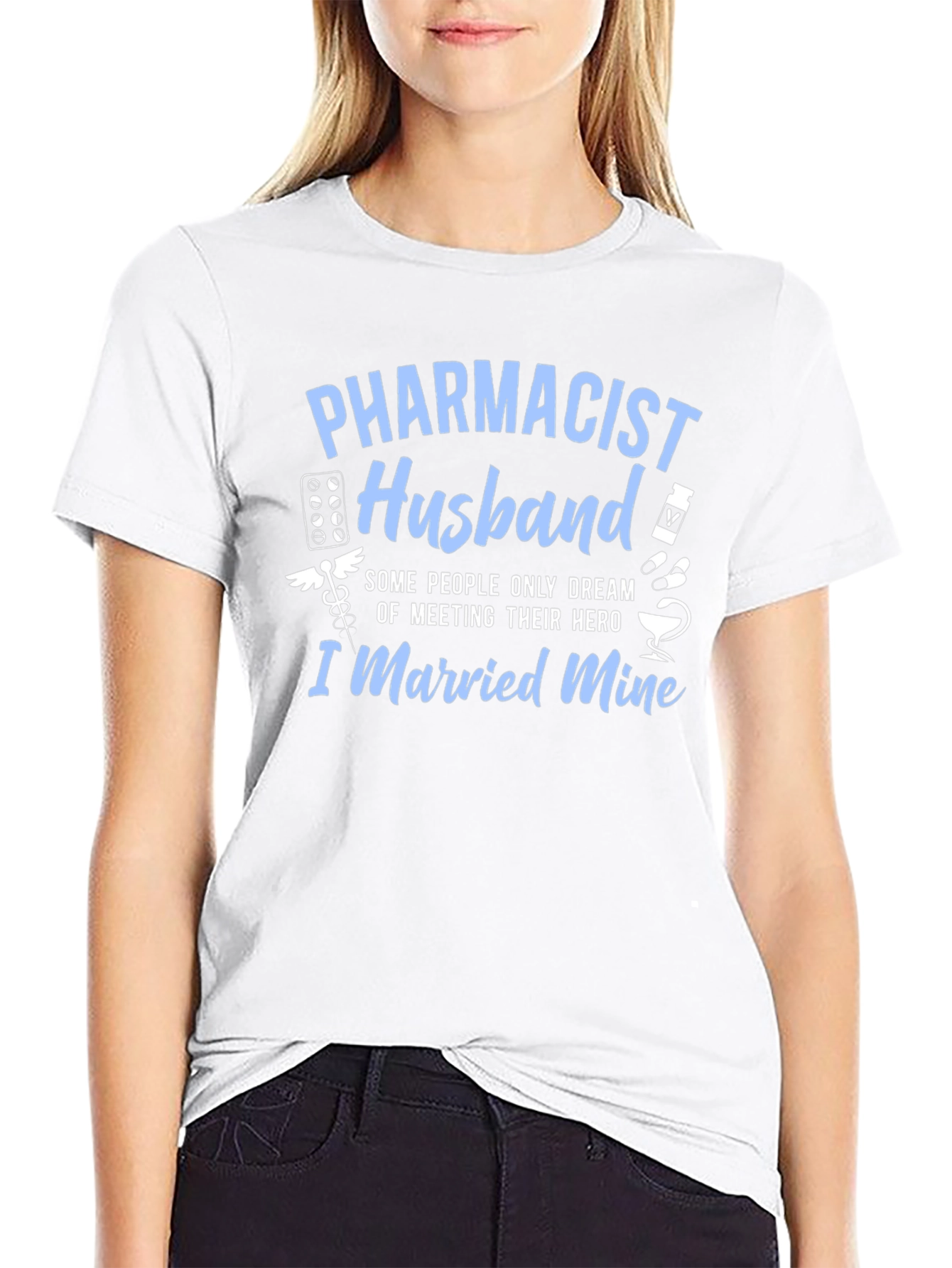 Pharmacist Husband T-Shirt - Hero I Married Mine
