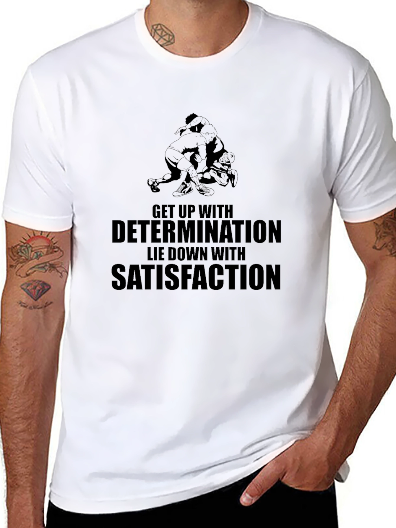 Motivational Wrestling Graphic T-Shirt