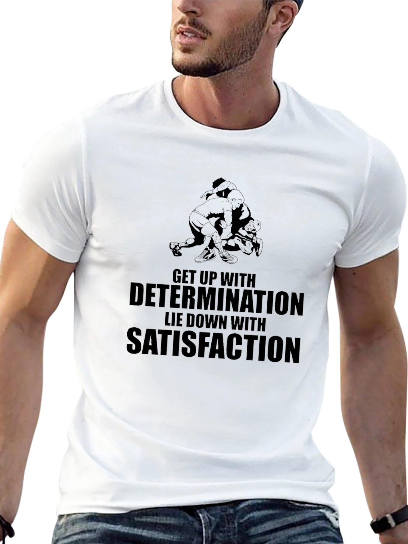 Motivational Wrestling Graphic T-Shirt
