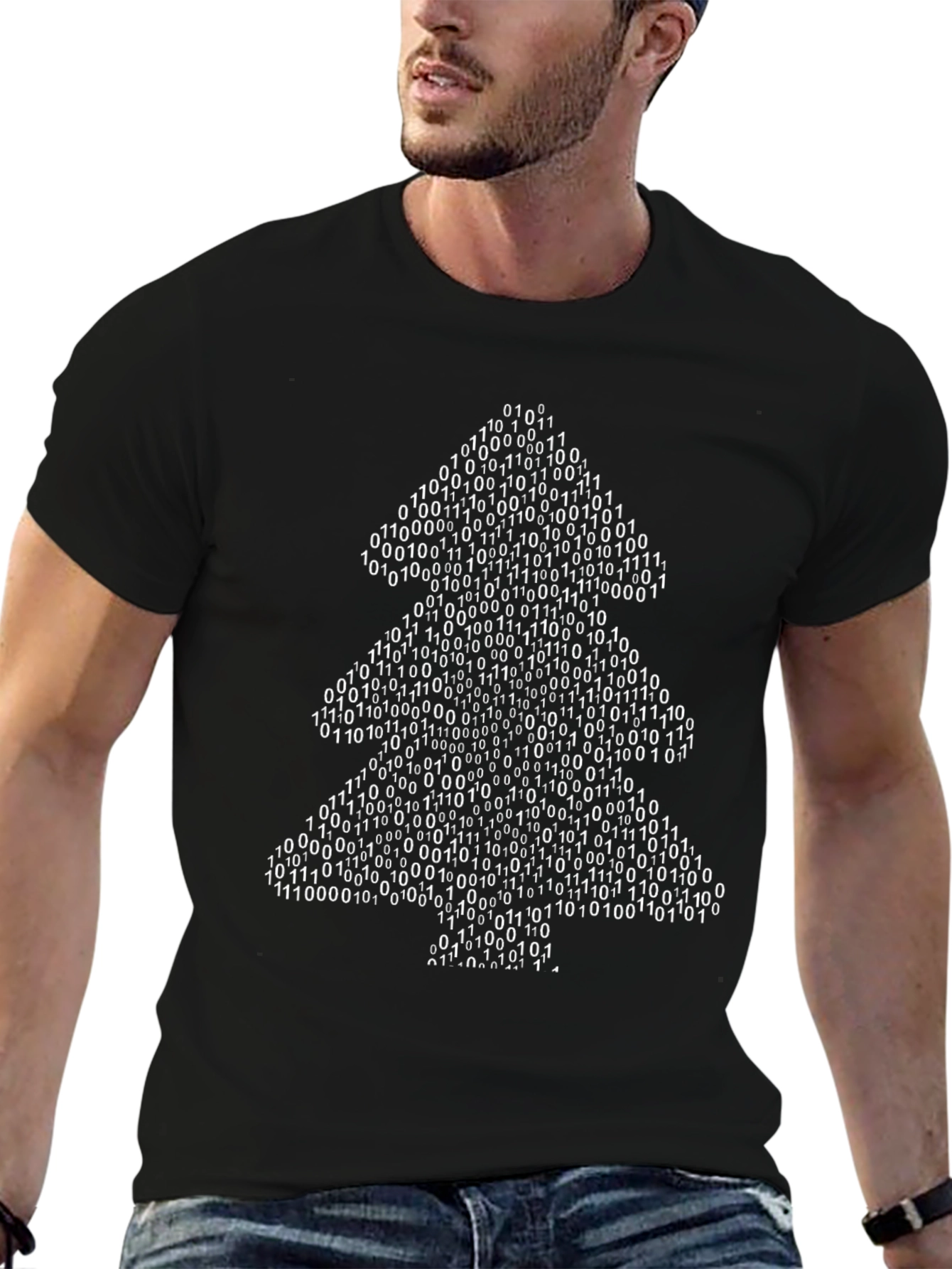 Binary Christmas Tree T-Shirt - Geek Holiday Apparel