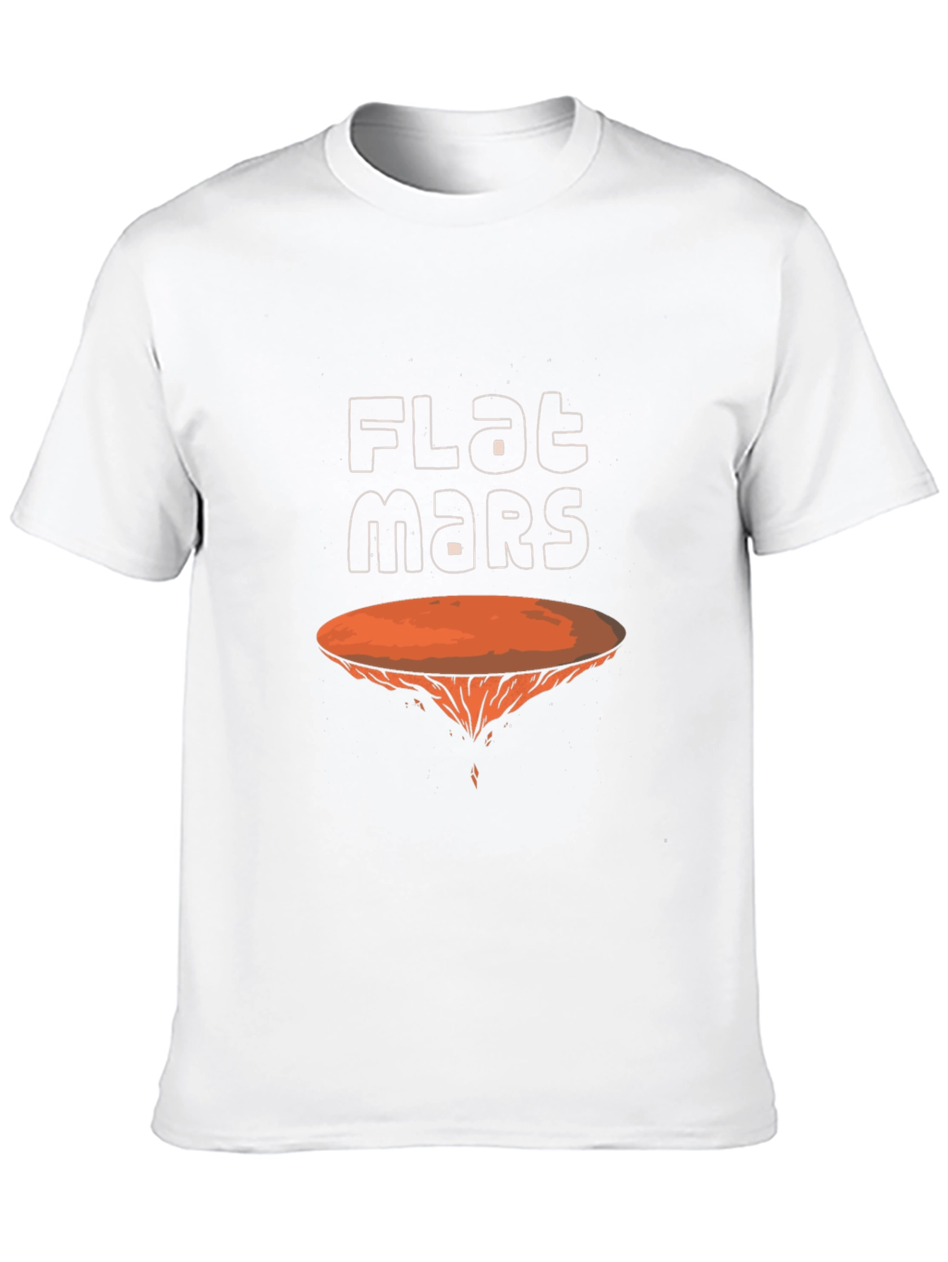 Flat Mars Graphic Tee - Novelty Mens T-Shirt
