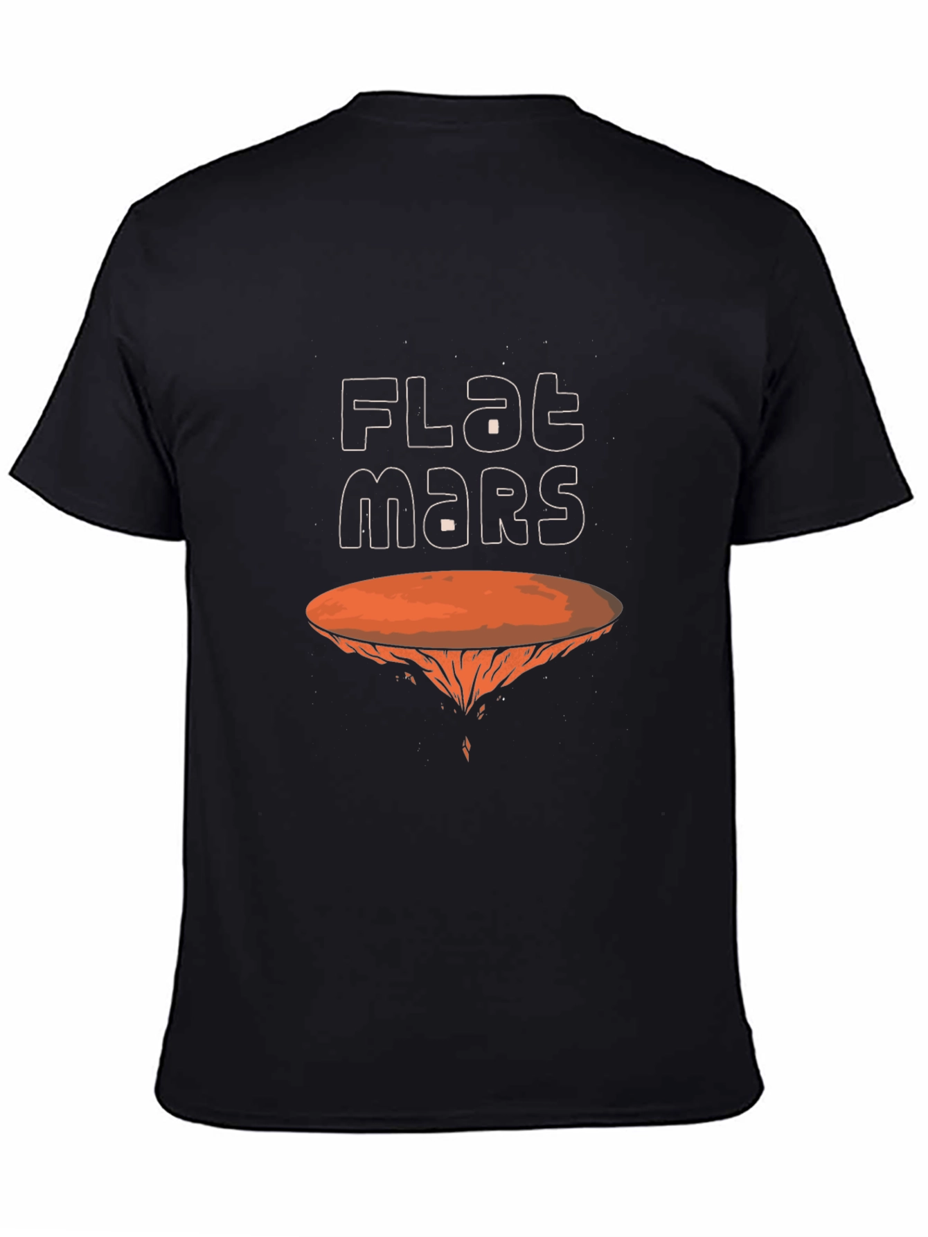Flat Mars Graphic Tee - Novelty Mens T-Shirt