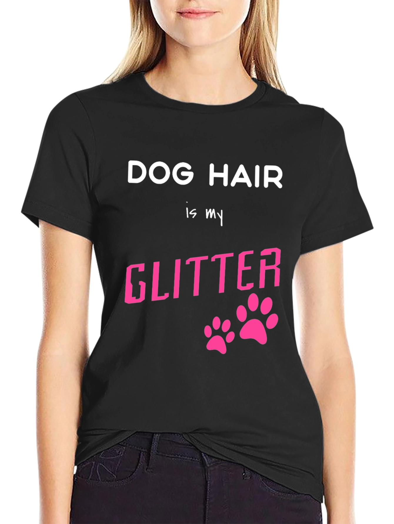 Dog Hair is My Glitter Graphic T-Shirt