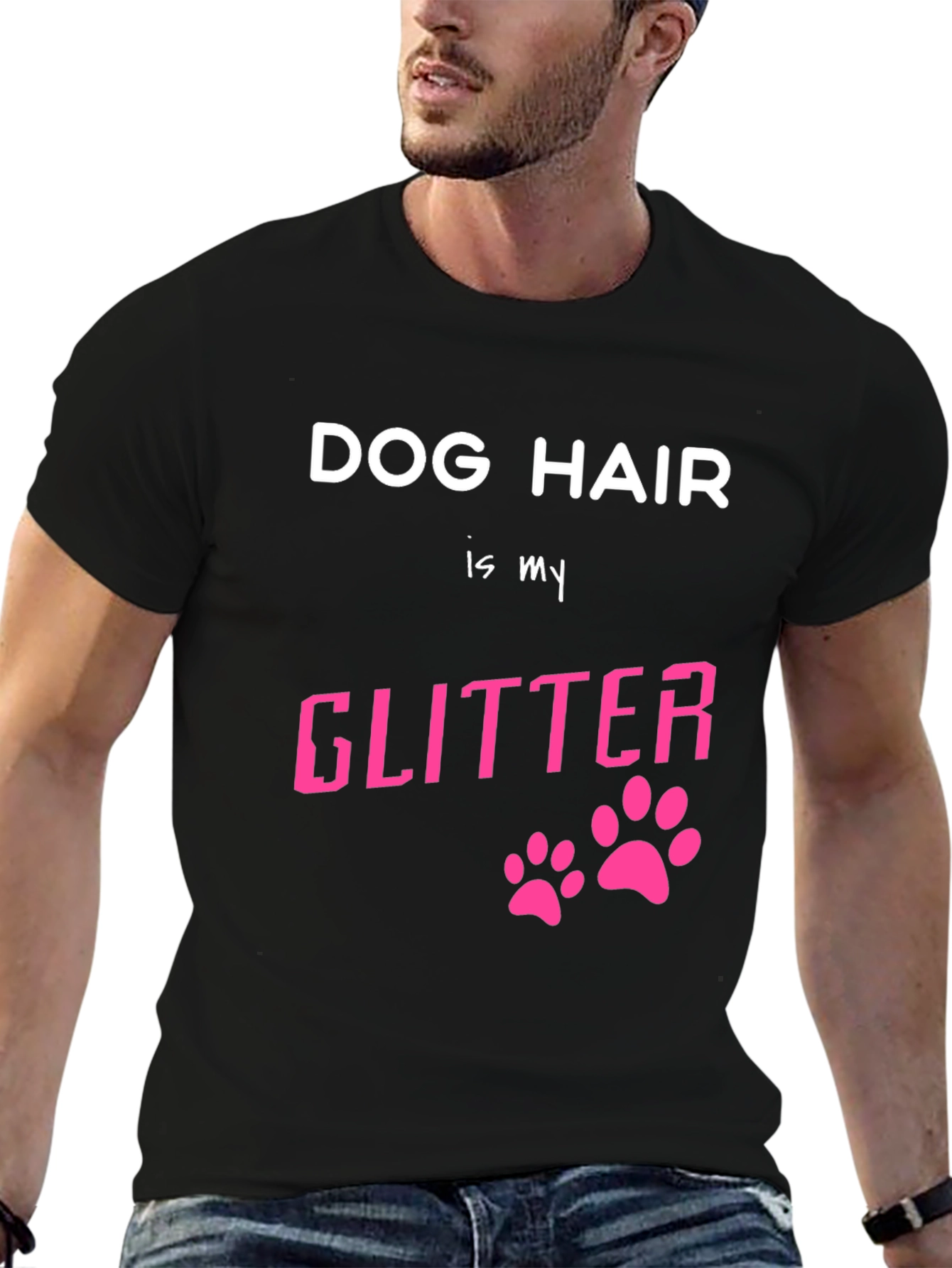 Dog Hair is My Glitter Graphic T-Shirt
